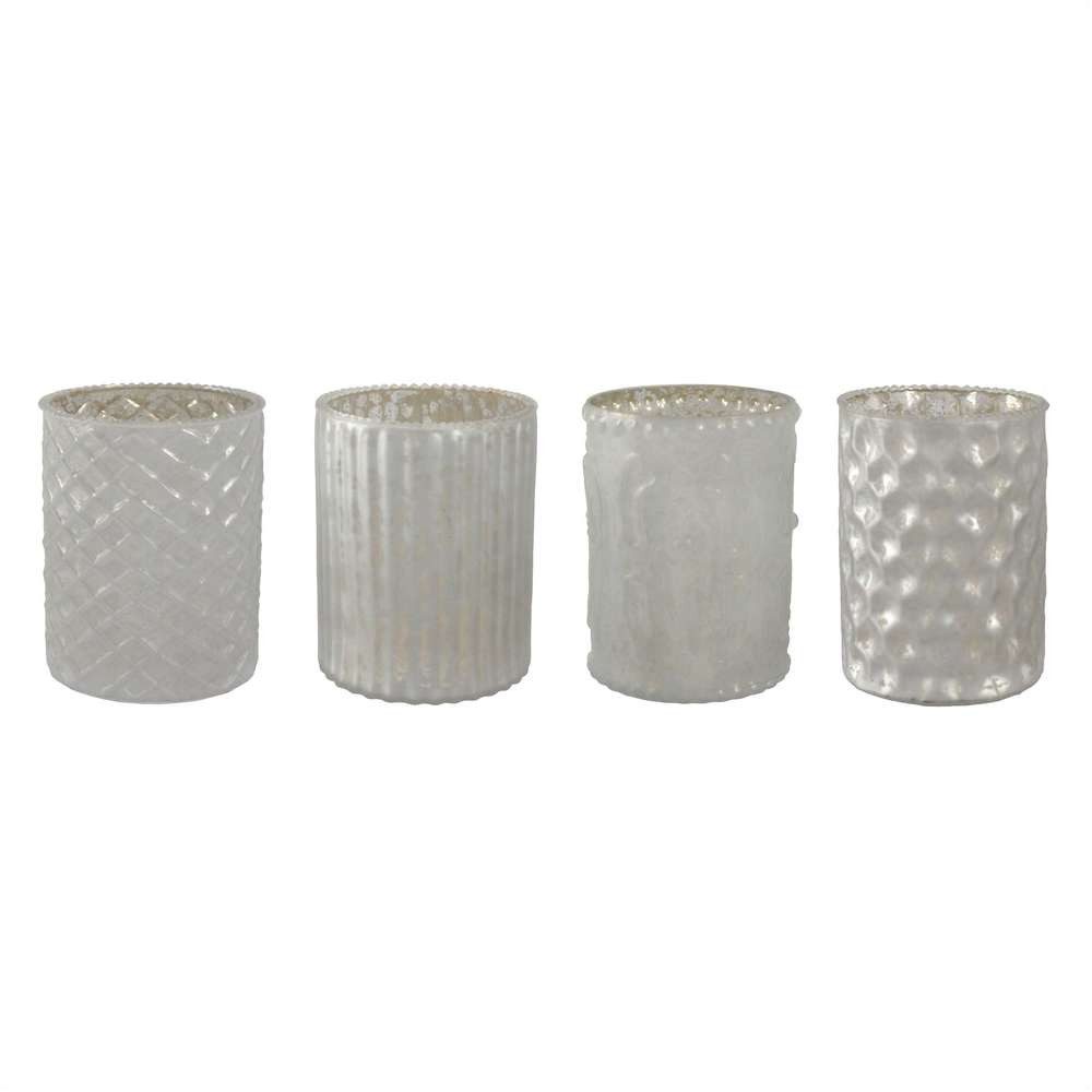 Gasper Windlicht Glas-Teelicht 10cm. 4 Stück. günstig online kaufen