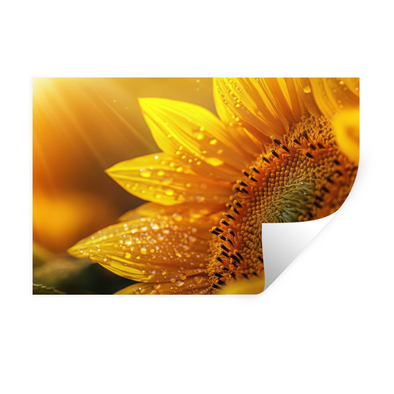 MuchoWow Wandsticker Sonnenblume - Tautropfen - günstig online kaufen
