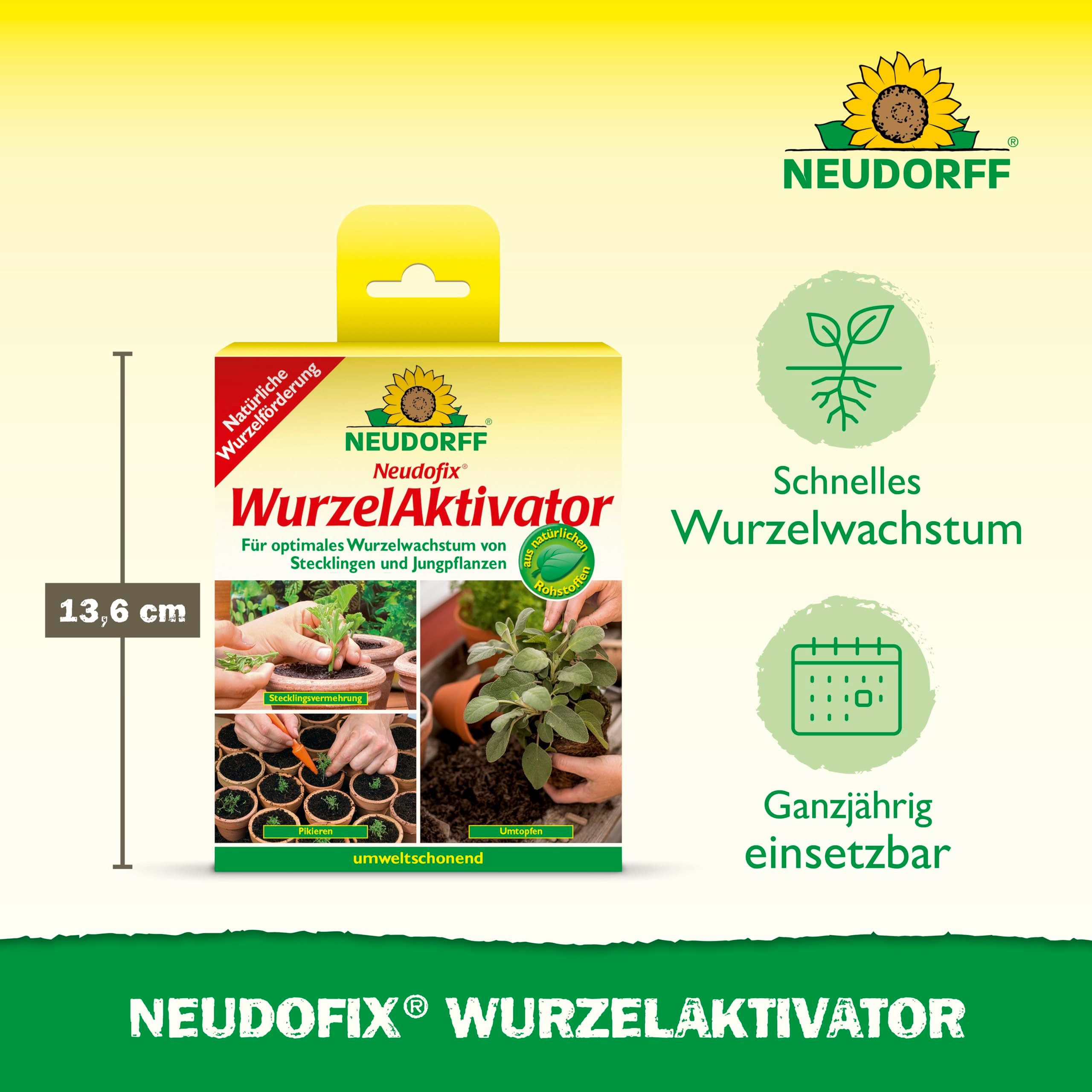 Neudorff Pflanzenstärkungsmittel Neudofix WurzelAktivator 40 g für 10L, 2 x 20g Beutel Natürlicher Wurzelaktivator für optimales, und schnelles Wurzelwachstum von Stecklingen und Jungpflanzen, aus natürlichen Rohstoffen, enthält Algenmehl