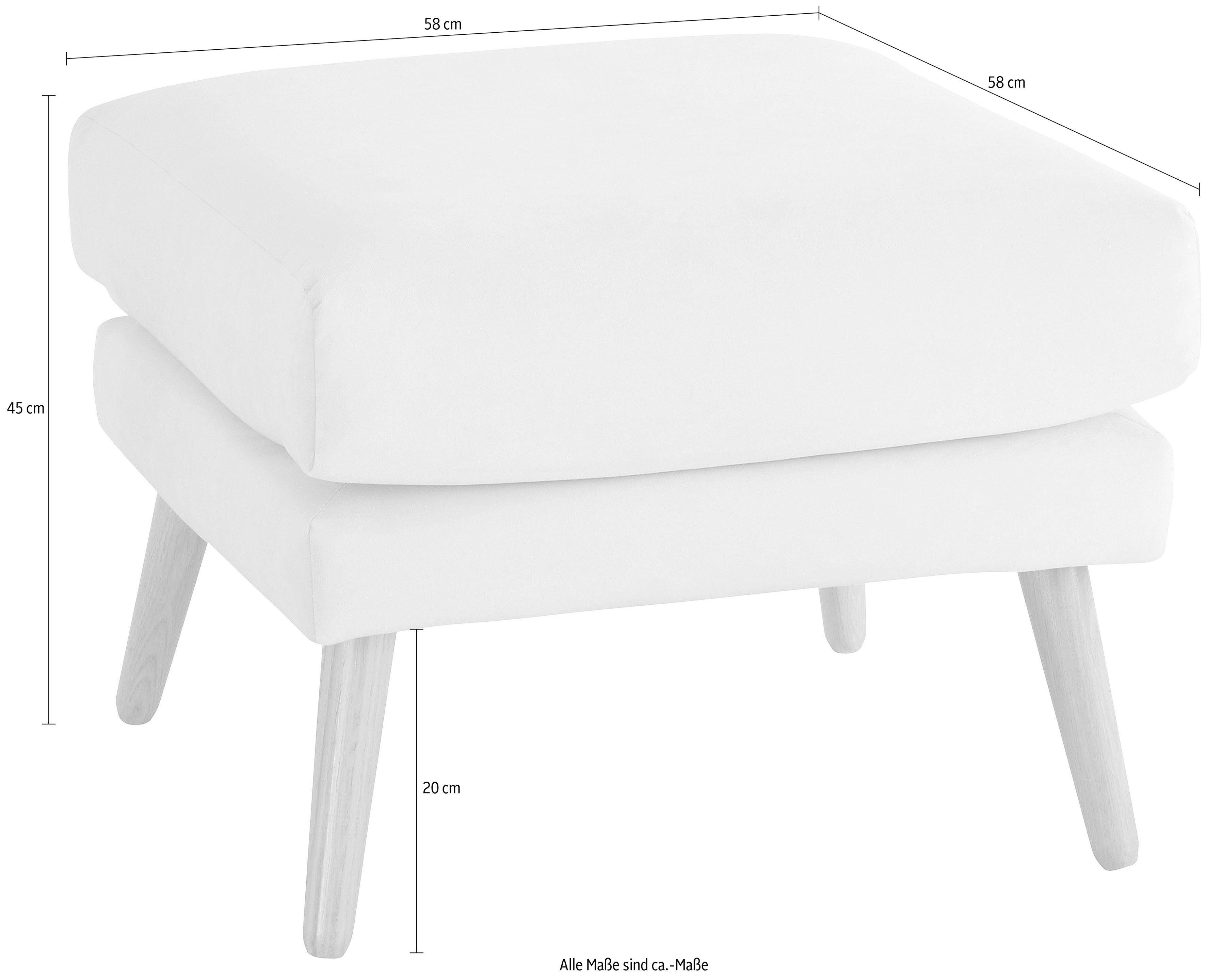 andas Hocker Bille, mit Eiche-Beinen, Design günstig online kaufen