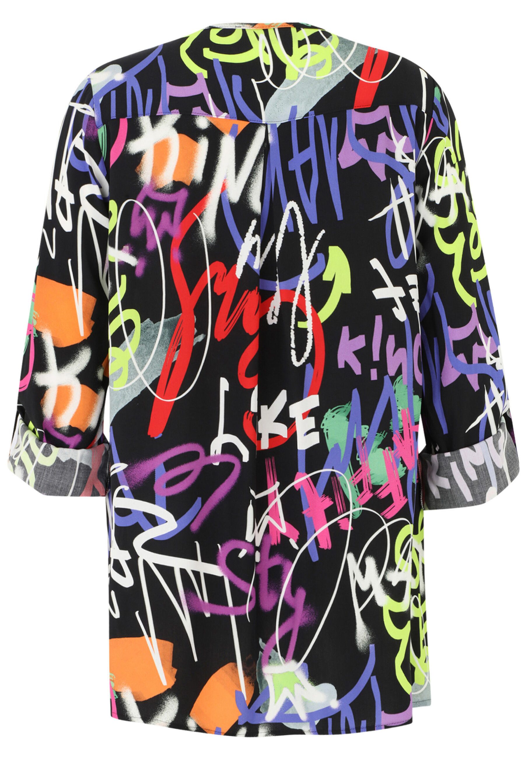 Doris Streich Langarmbluse mit Graffiti-Print