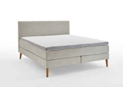 meise.möbel Boxspringbett Meise Möbel Linea Boxspringbett Holzfuß/Stoff Poso 100% Polyester (1)