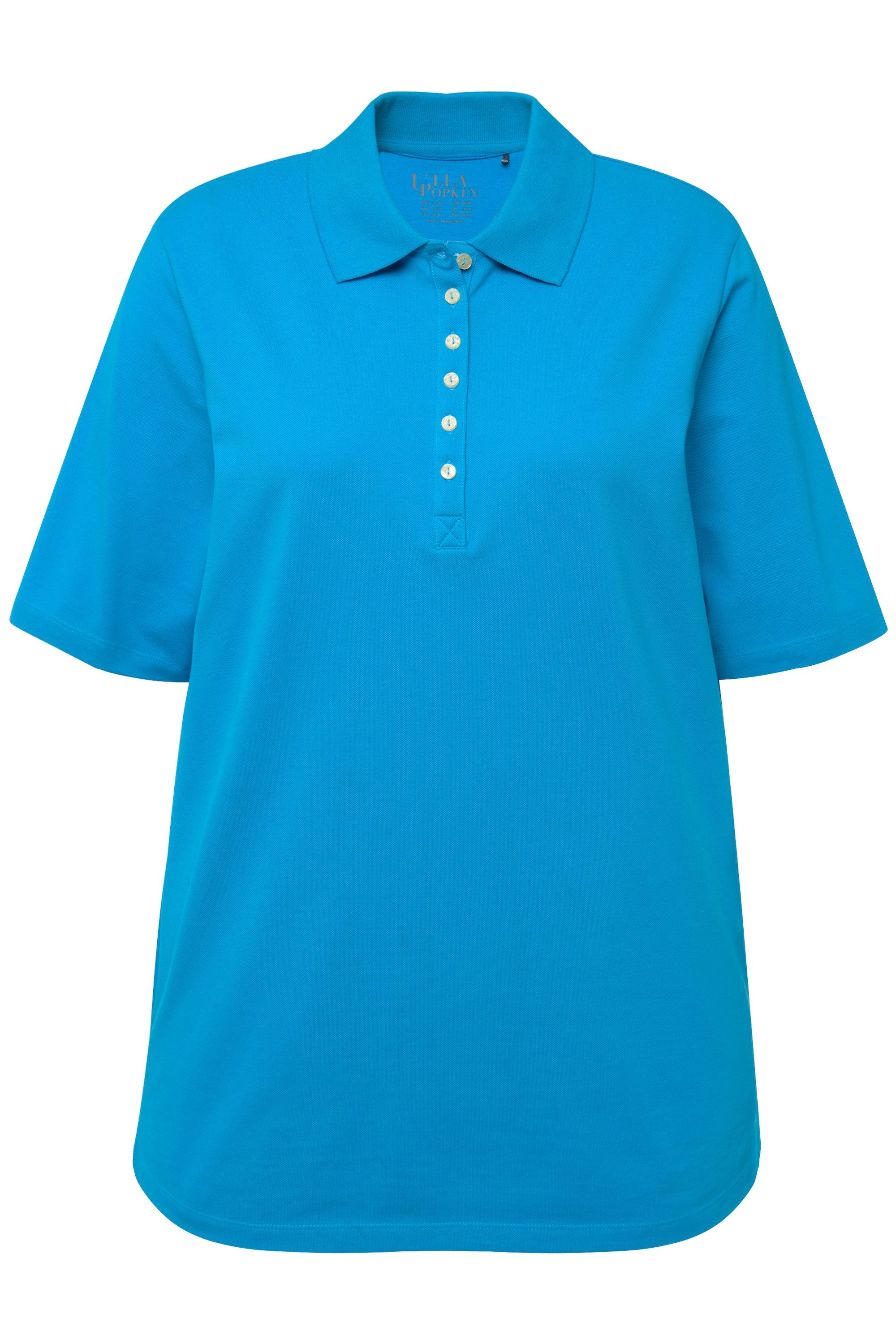 Ulla Popken T-Shirt Poloshirt Piqué Polokragen günstig online kaufen