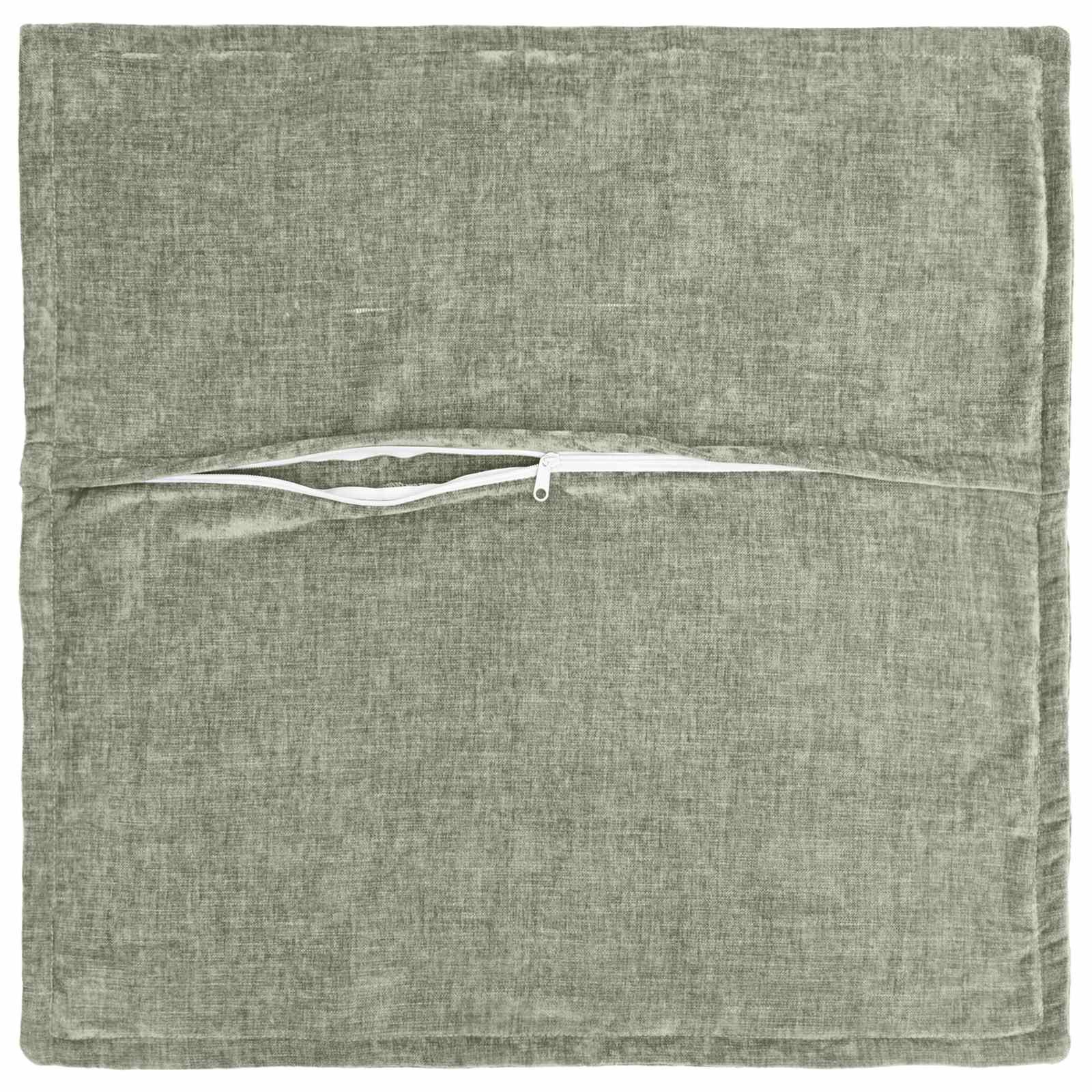 vidaXL Kissenbezug Kissenbezug 2 Stk. HOUTEN Grün 80 x 80 cm Chenille-Stoff, (2 Stück)