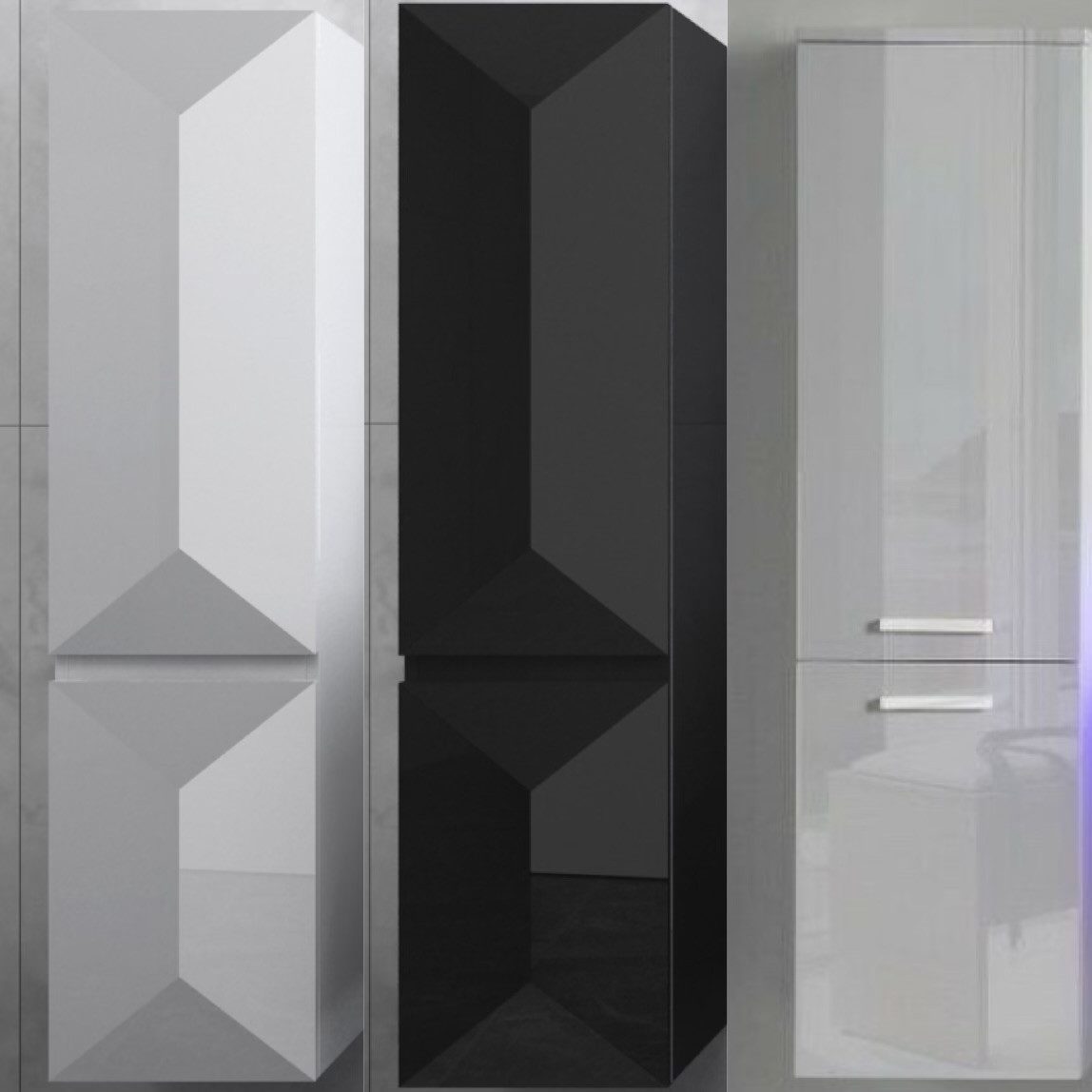 Faizee Möbel Badezimmer-Set Badezimmerschränke Schwarz/Weiß Badezimmer Schr günstig online kaufen