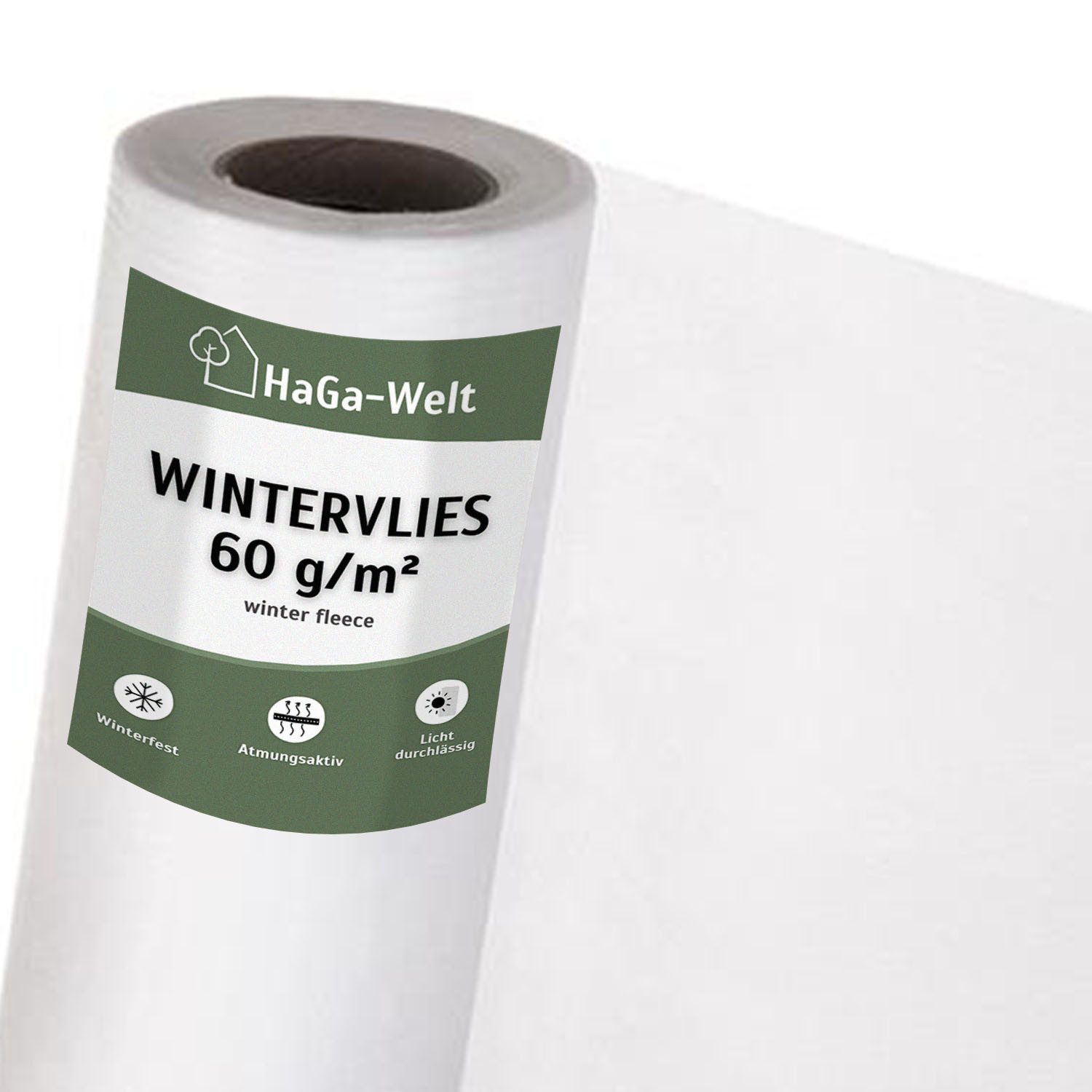 HaGa Winterschutzvlies WINTERVLIES 60g/m² in 1,6m Br. (Meterware) – effektiver Frostschutz, Wintervlies-Frostschutzvlies, UV beständies Winterschutzvlies