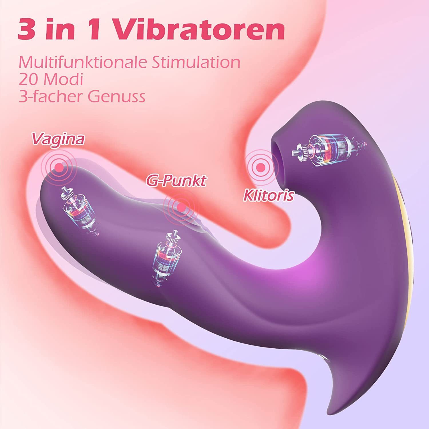 autolock G-Punkt-Vibrator 3-1 neuste Klitoris Lila 5 10 und G-Punkt Leckmodi Pulsationsmodi Vibrator, Vibrationsmodi,5