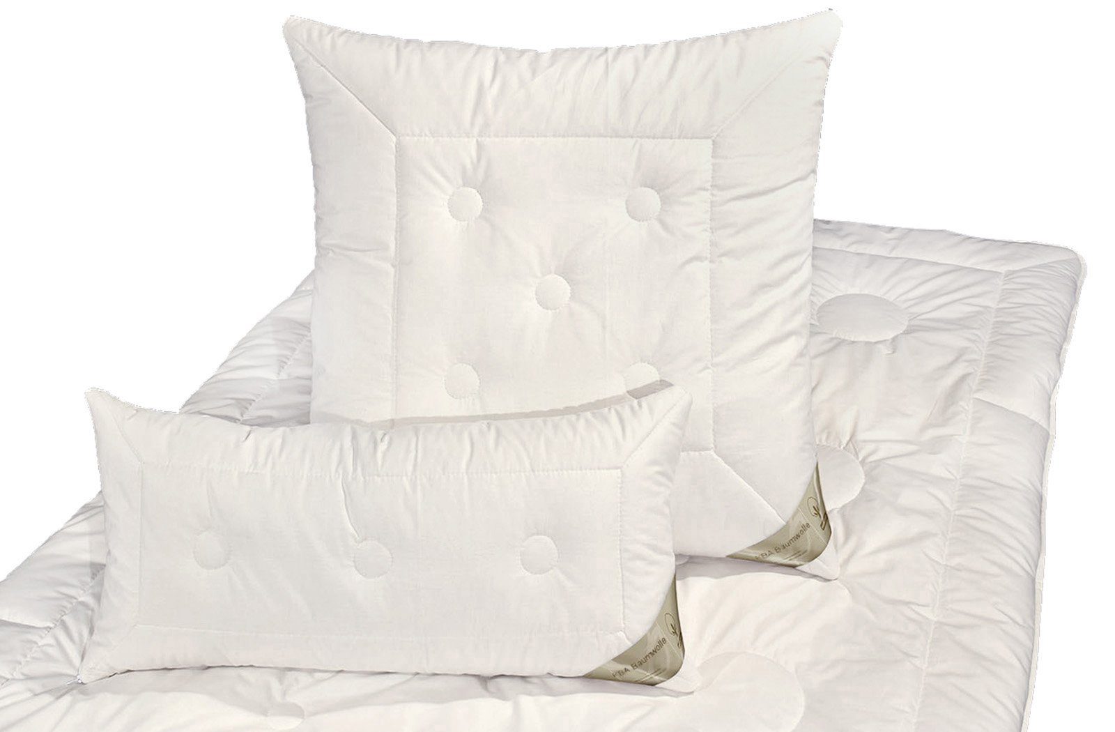 4-Jahreszeitenbett, Nancy, Füllung: kbA, franknatur, 100% Nutzung für 100% Bezug: Baumwolle ganzjährige Bettdecke Baumwolle kbA