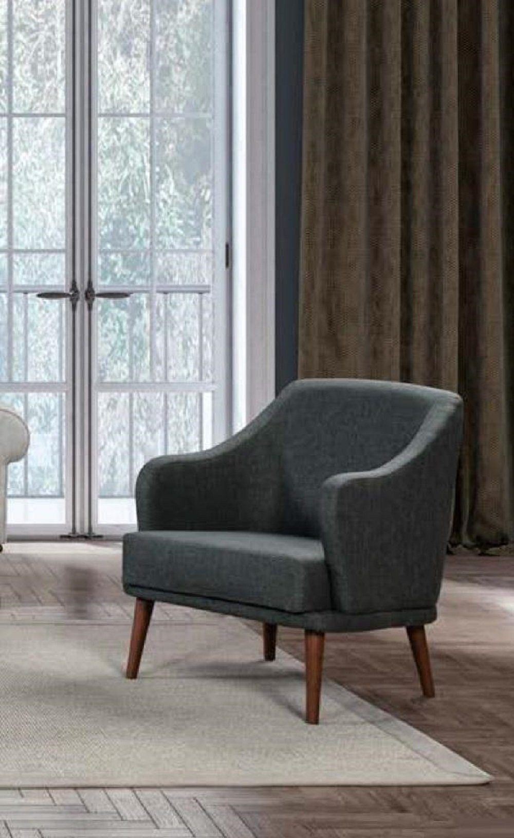 Möbel Einsitzer Sofa Couch JVmoebel Wartezimmer Sessel Stuhl Sessel Lehnstühle Polster