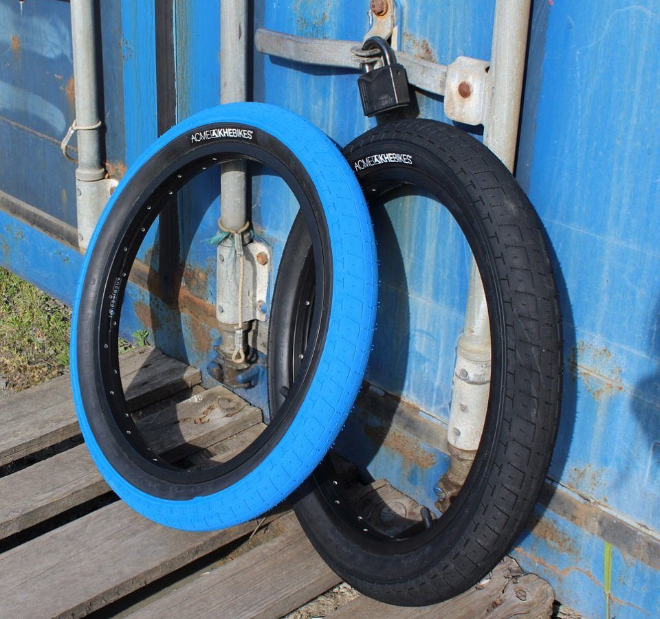 20 Fahrradreifen 2,40" BMX Reifen blau-schwarz, KHEbikes x ACME 20"x2,40" KHE PARK/STREET Zoll