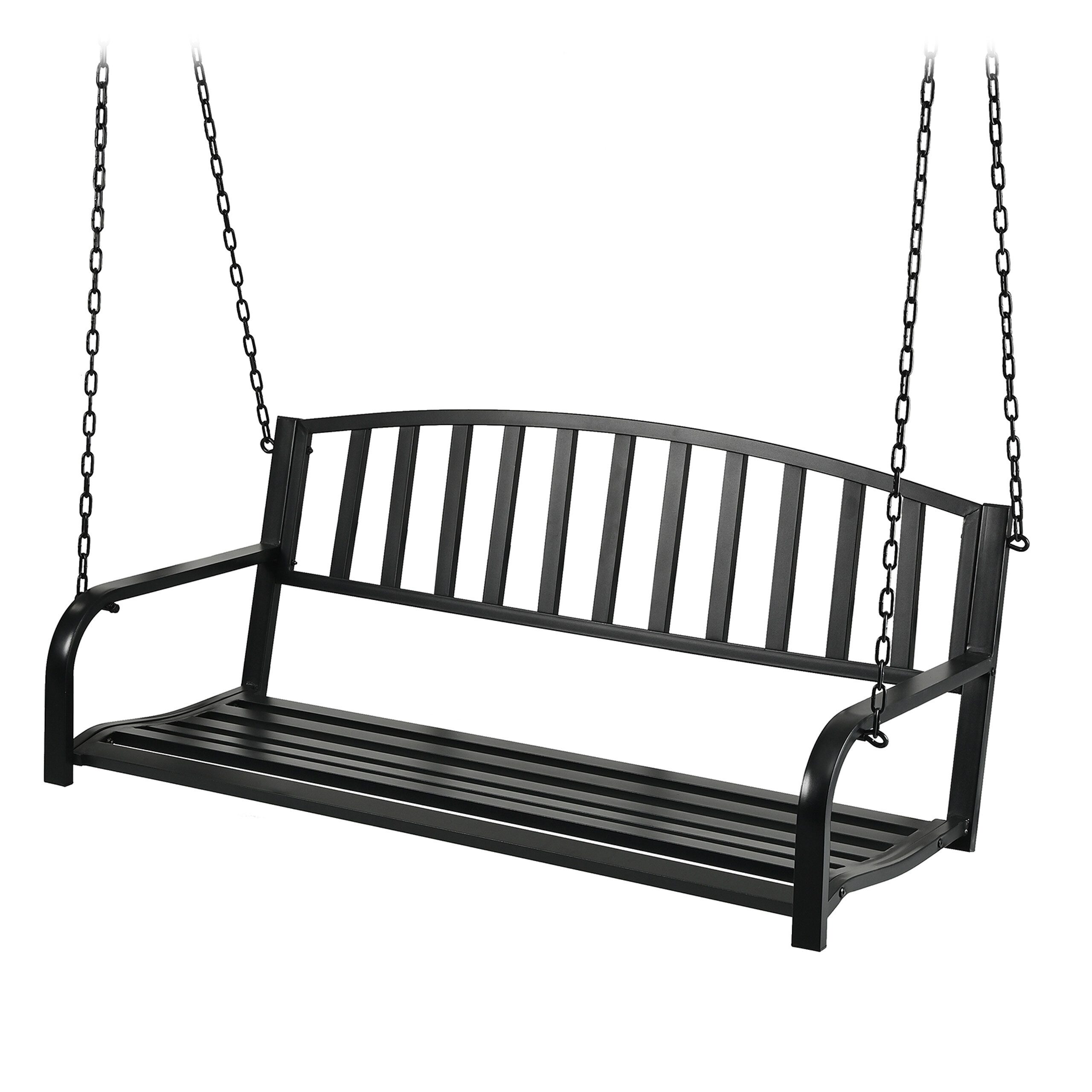 relaxdays Hollywoodschaukel Hängebank aus Metall, 2-Sitzer
