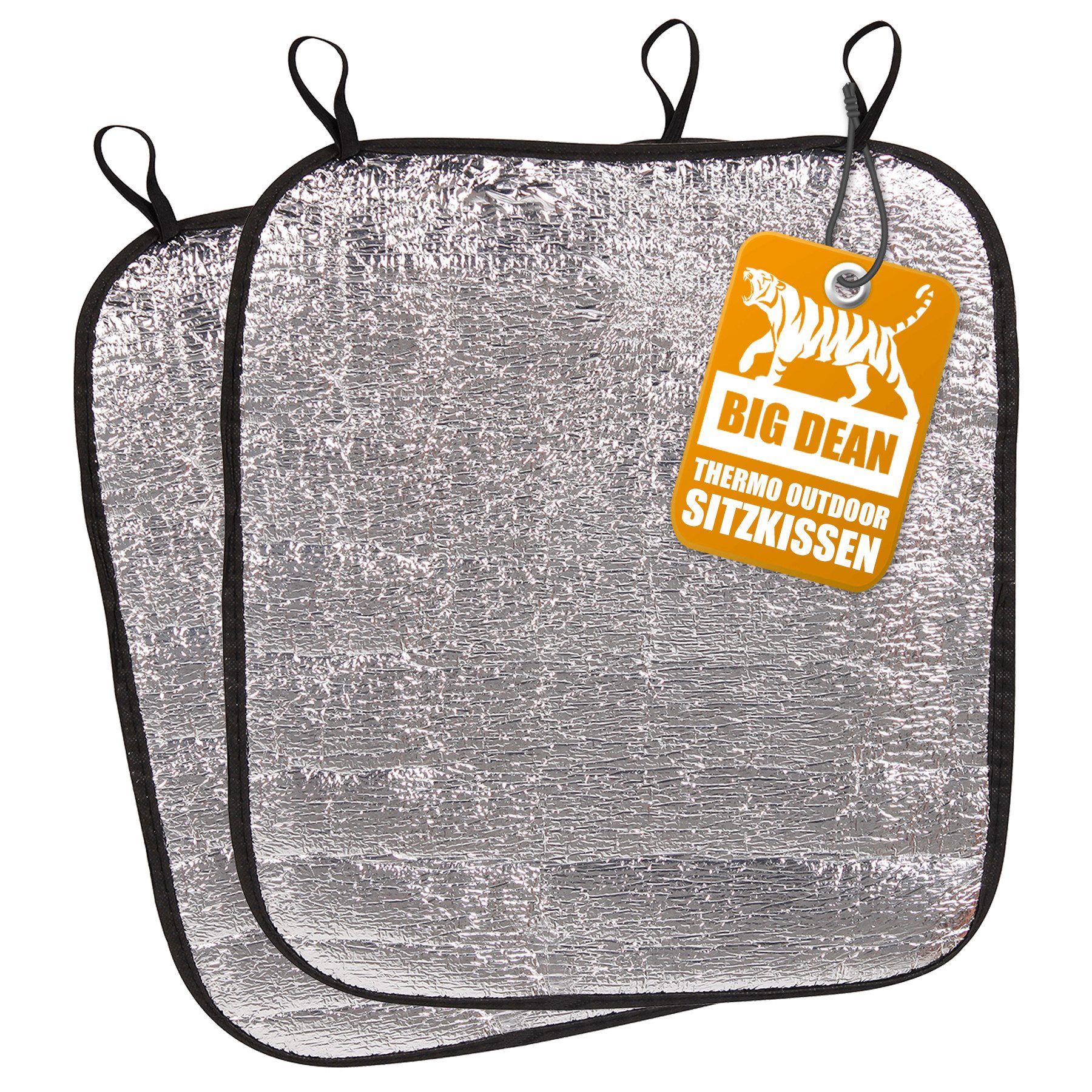BigDean Wärmekissen 2x Thermo Sitzkissen 35x40cm Outdoor Alu Kissen faltbar, (2-tlg)