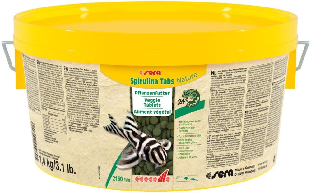 Aquariendeko sera Spirulina Tabs Nature Welsfutter 2200 ml