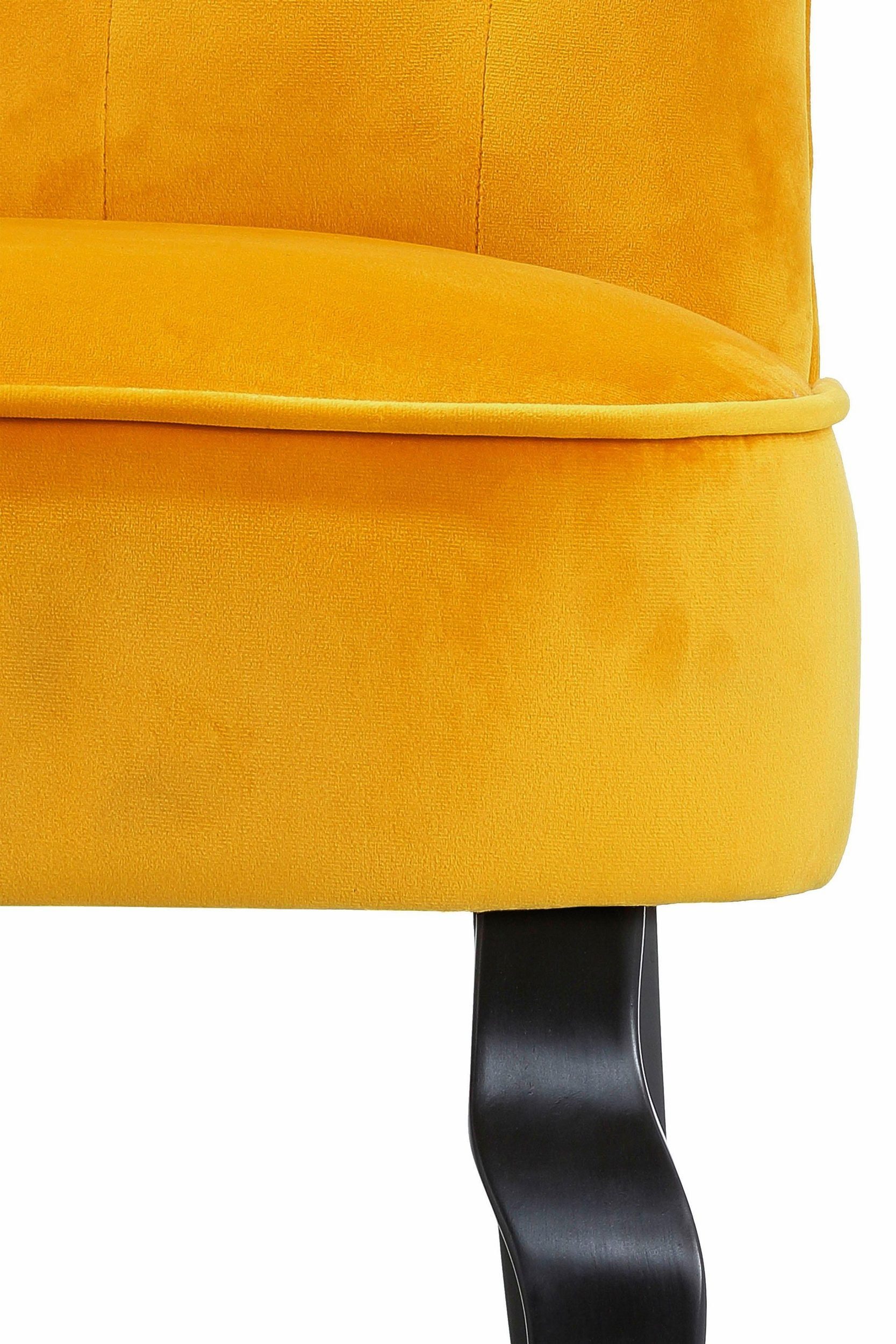 loft24 Polsterstuhl Brittany, Samtvelours cm mit Knopfheftung, aus Sitzhöhe orange 46