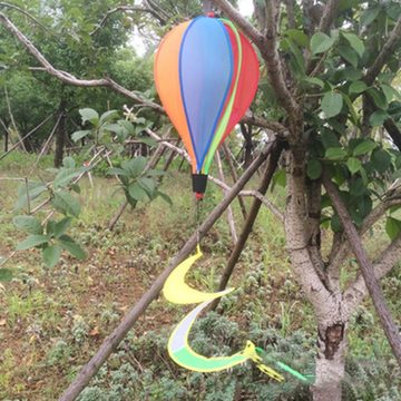 Lubgitsr Windspiel Windspiel - Micro Heißluftballon Regenbogen - wetterbeständig