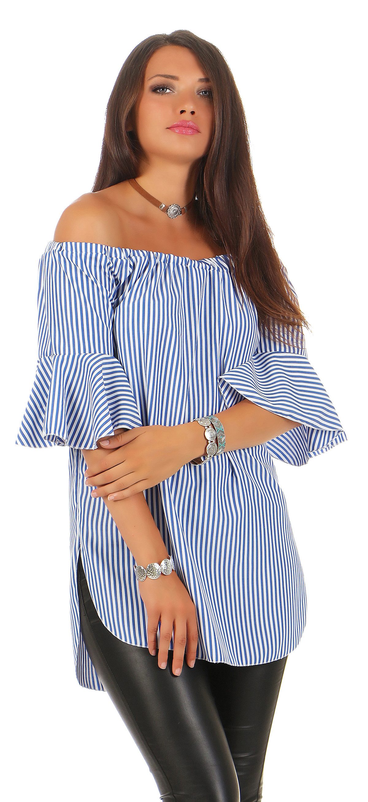 Mississhop Carmenbluse Stilvolles Off-Shoulder Oberteil mit günstig online kaufen