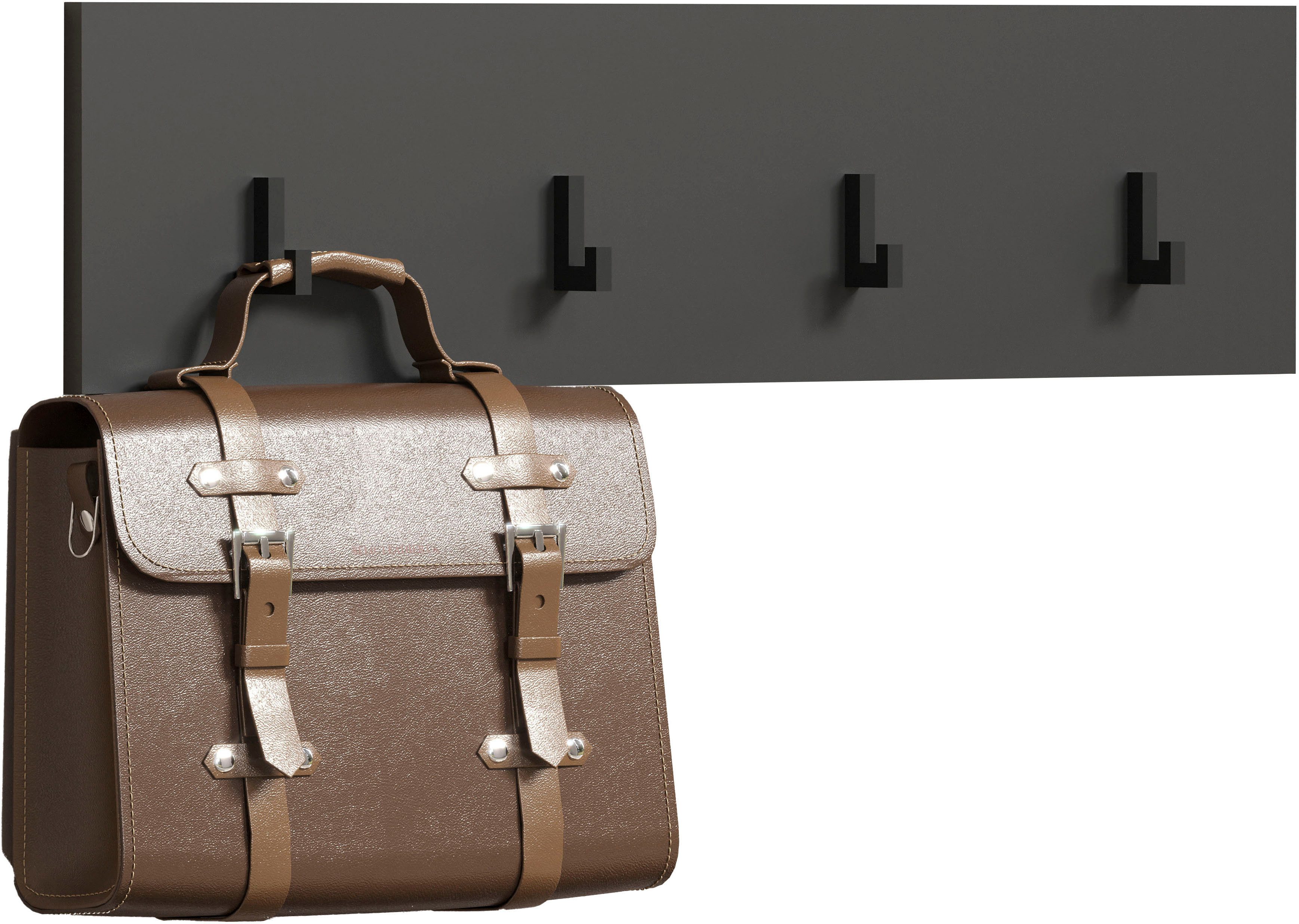 Home affaire Garderobenleiste Estepona (1 St), Wandpaneel mit 4 Kleiderhaken – (B/T/H) 80/2/20 cm