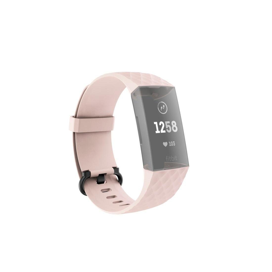 rosé Charge und Fitbit Smartwatch-Armband Ersatzarmband 3 Hama 19,9 22mm, für cm Fitbit Charge 4,