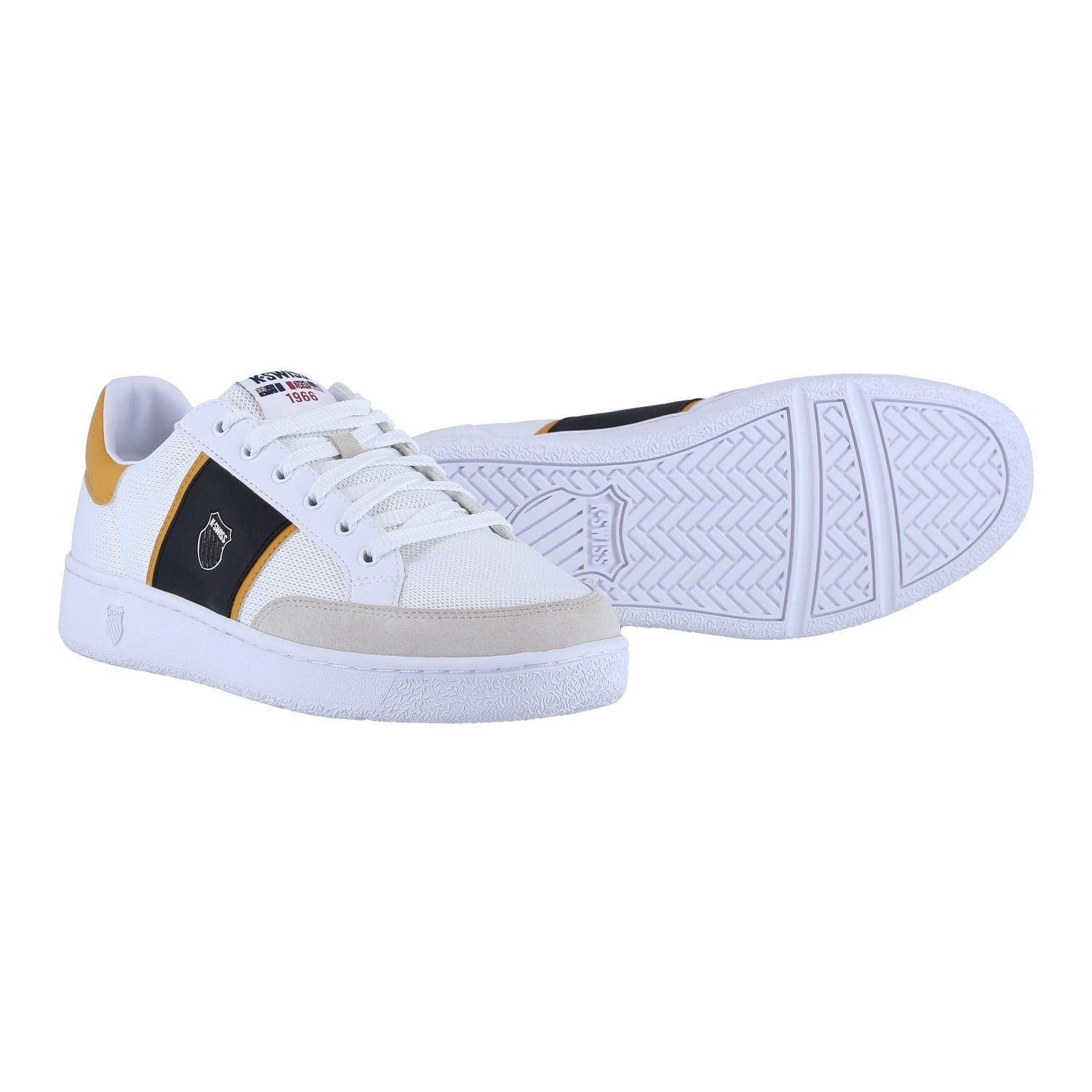 K-Swiss Slammtennis CC TXT weiss/gold/schwarz Herren Sneaker