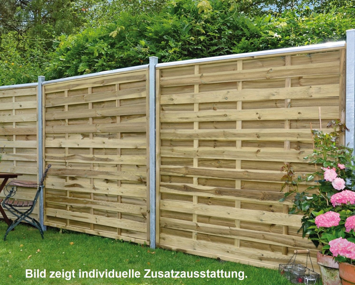 Tetzner & Jentzsch Dichtzaun Atlanta 7, (Set), 9 Elemente, LxH: 1710x180 cm