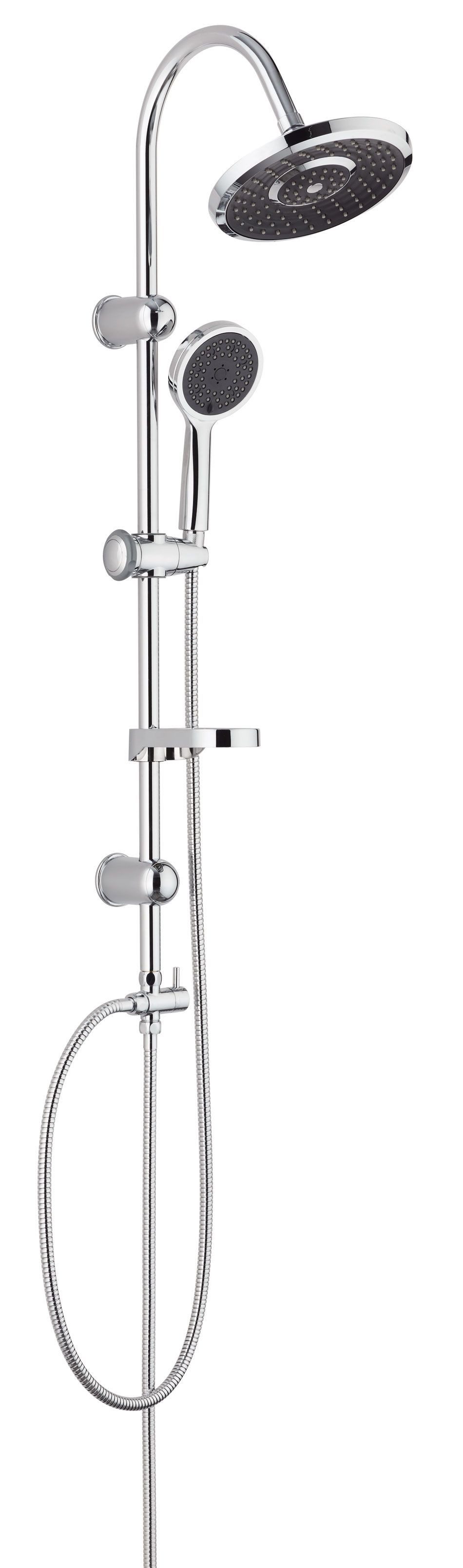 Vereg Duschsystem ELBA, Duschsäule Duschkopf Kopfbrauseset Handbrause Chrom