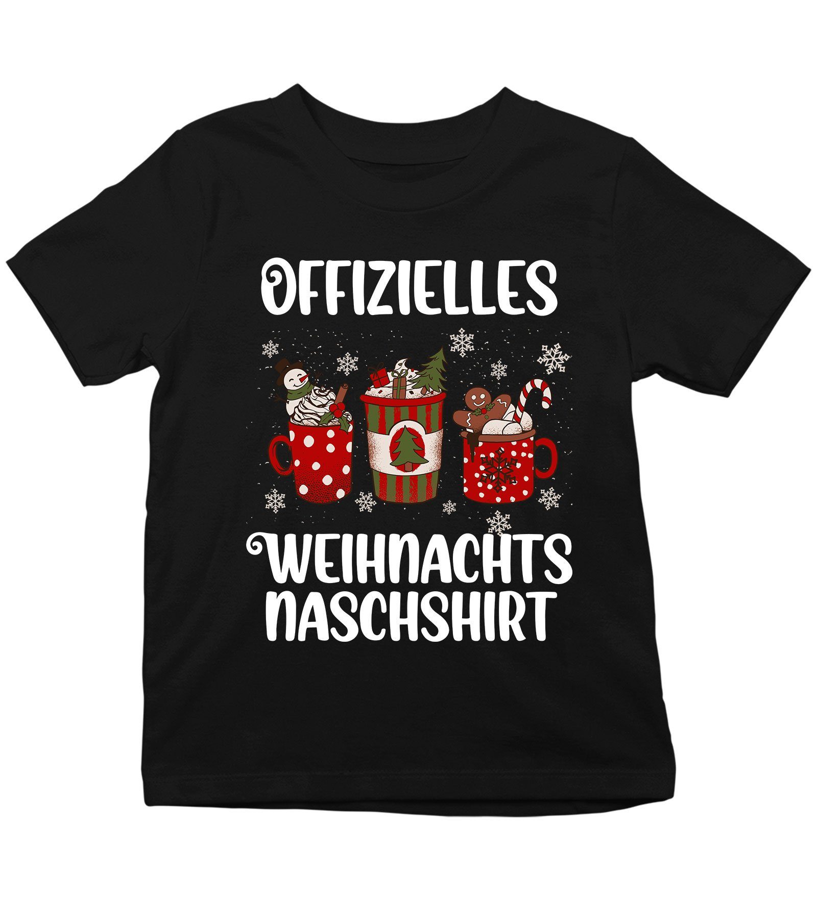 (1-tlg) Festtage Quattro Weihnachtsnaschshirt T-Shirt Kurzarmshirt Formatee Offizielles Kinder