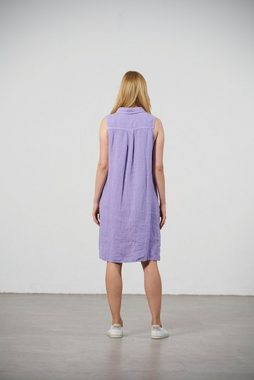 Feuervogl A-Linien-Kleid fv-Ki:ki, Shirt Dress, A-Shape, Sleeveless, Pure Linen