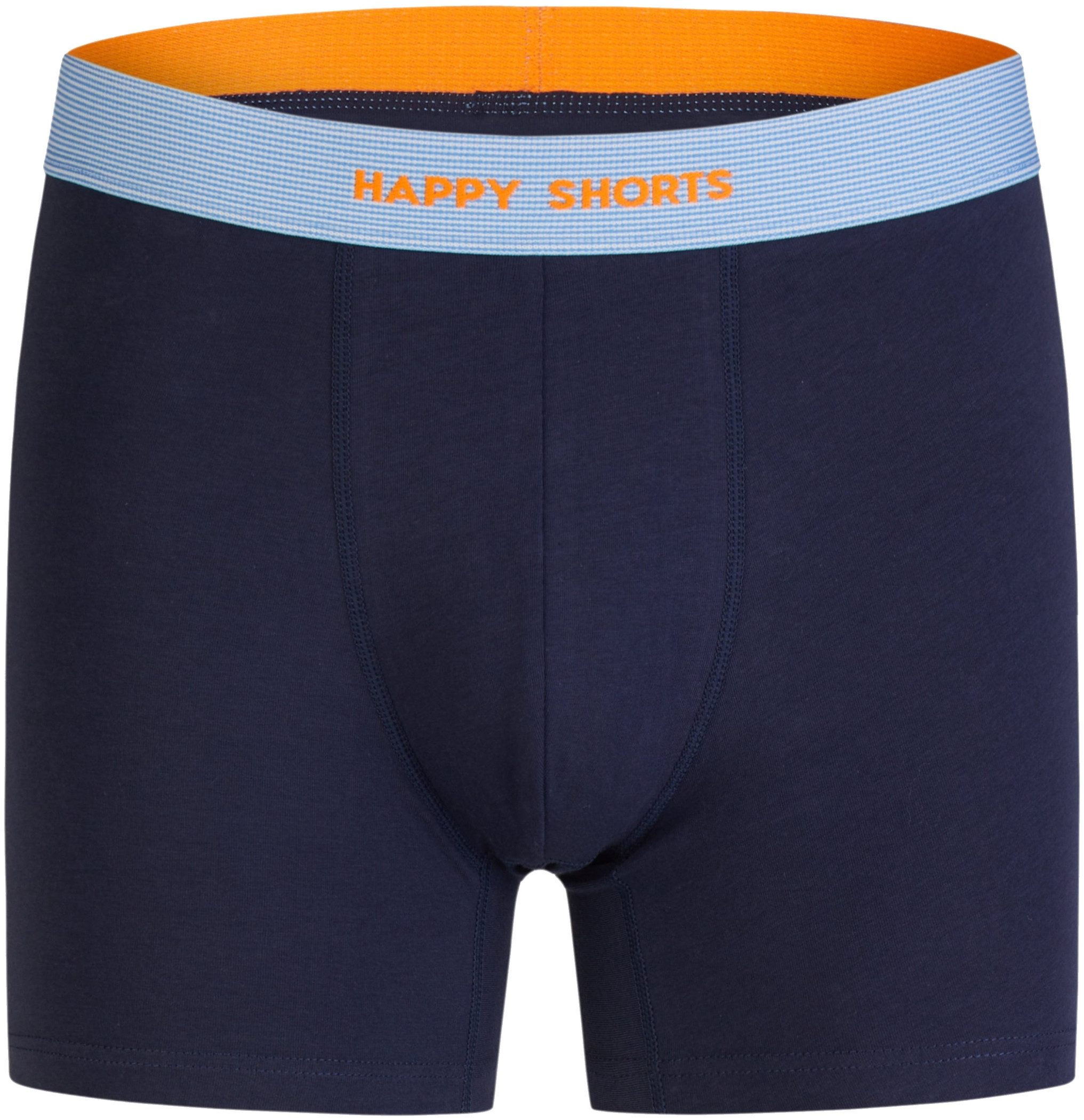 HAPPY SHORTS Trunk 2 Happy Shorts Jersey Trunk Herren Boxershorts Pant Palme Navy (1-St)