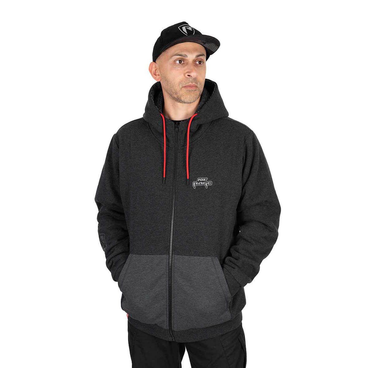 Fox Rage Kapuzenpullover Fox Rage Sherpa Hoodie Kapuzenpullover Wendbar Herren