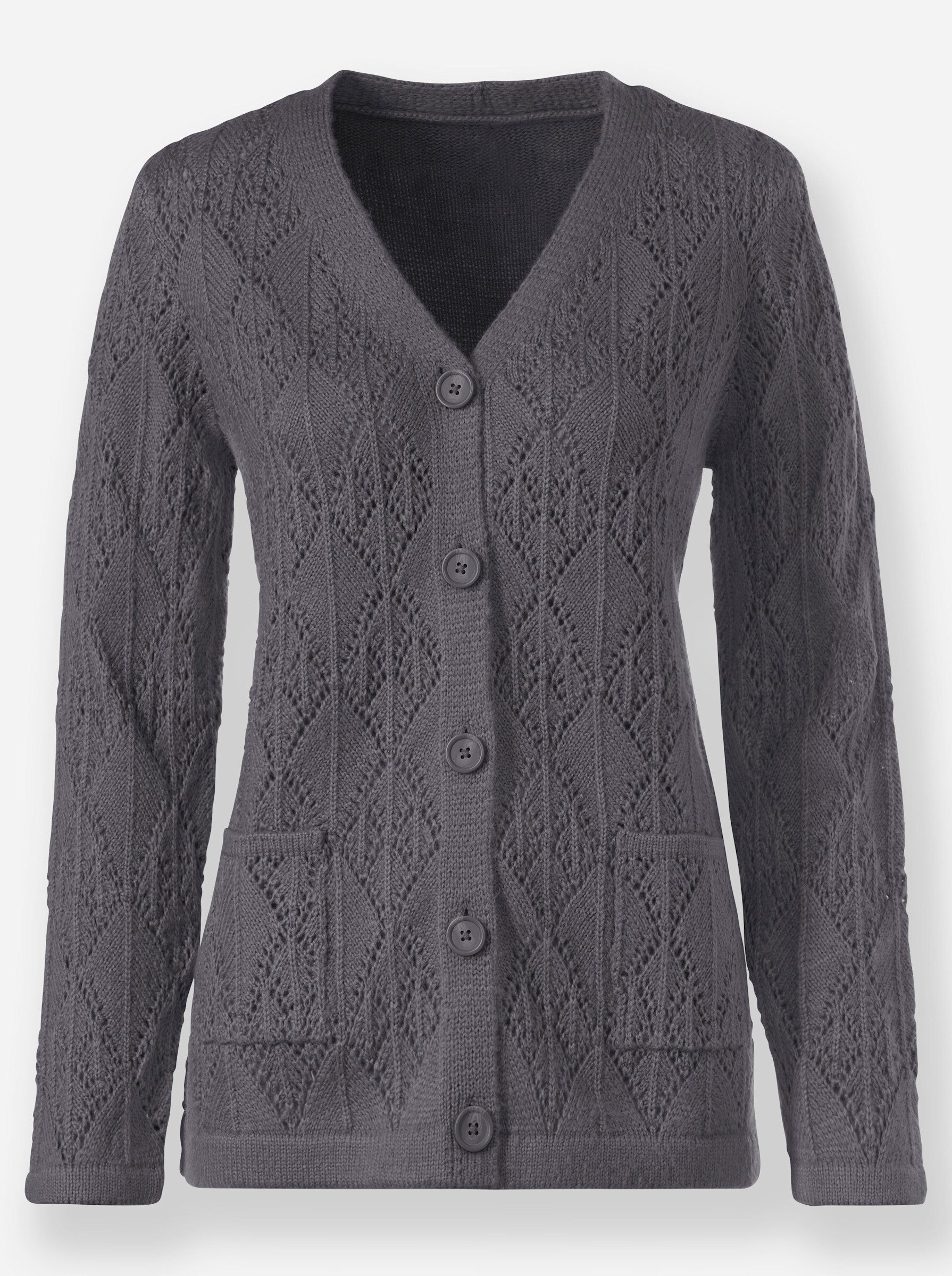 Strickjacke Strickjacke Langarm Ajour
