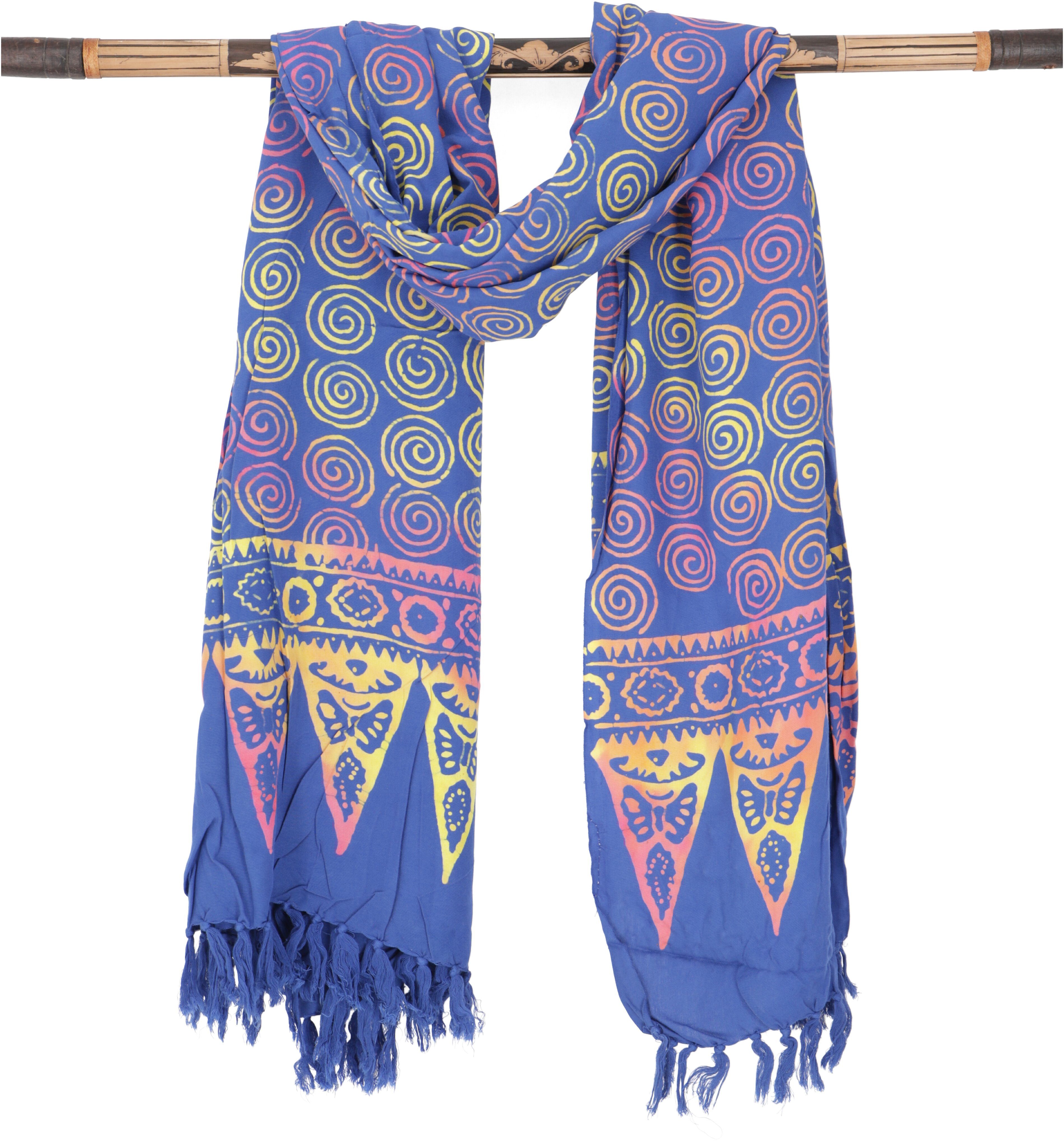 Guru-Shop Sarong Bali Batik 26/blau Wandbehang, Design Sarong, Wickelrock