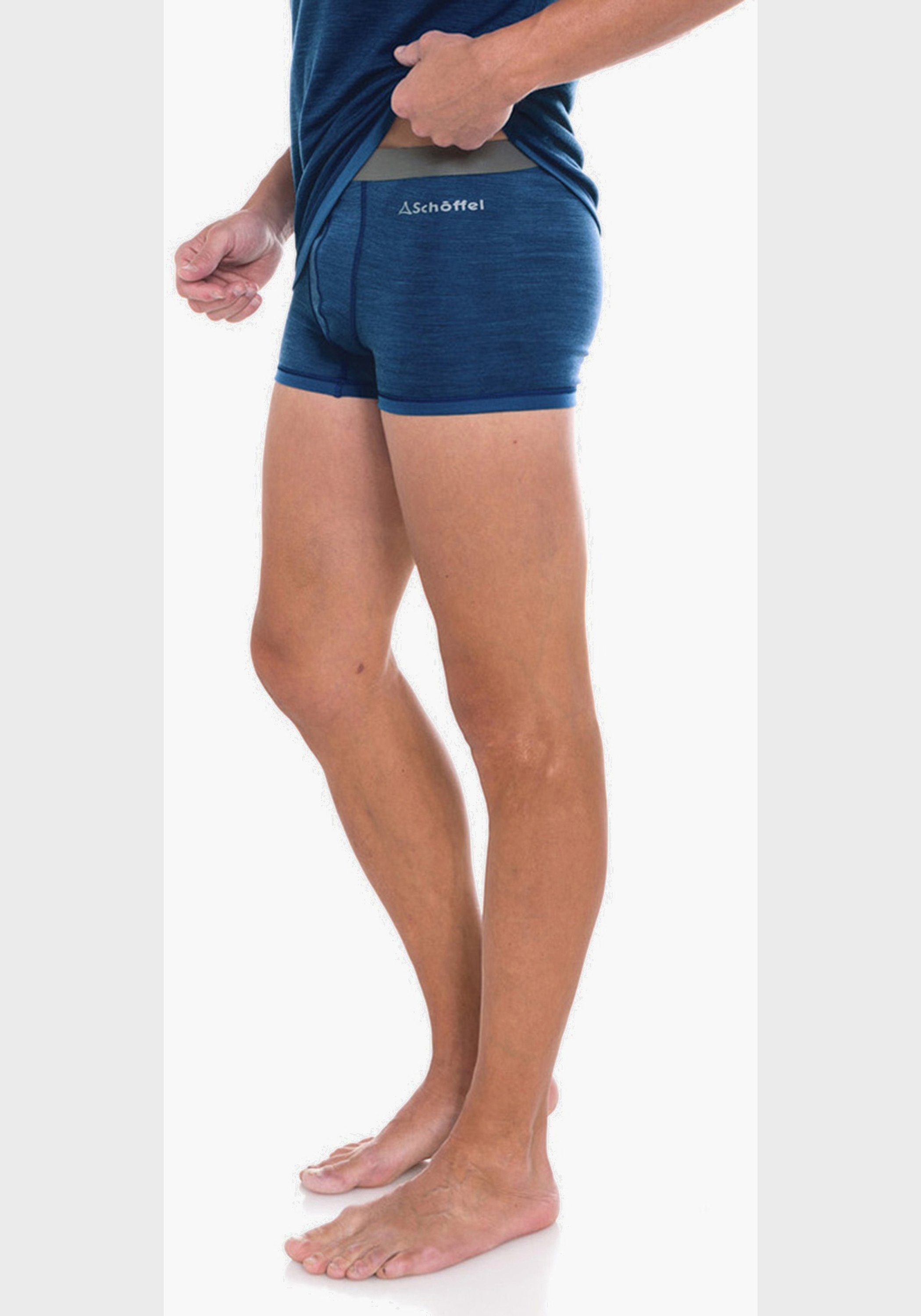 Blau Funktionshose Sport Boxershorts Schöffel Merino M