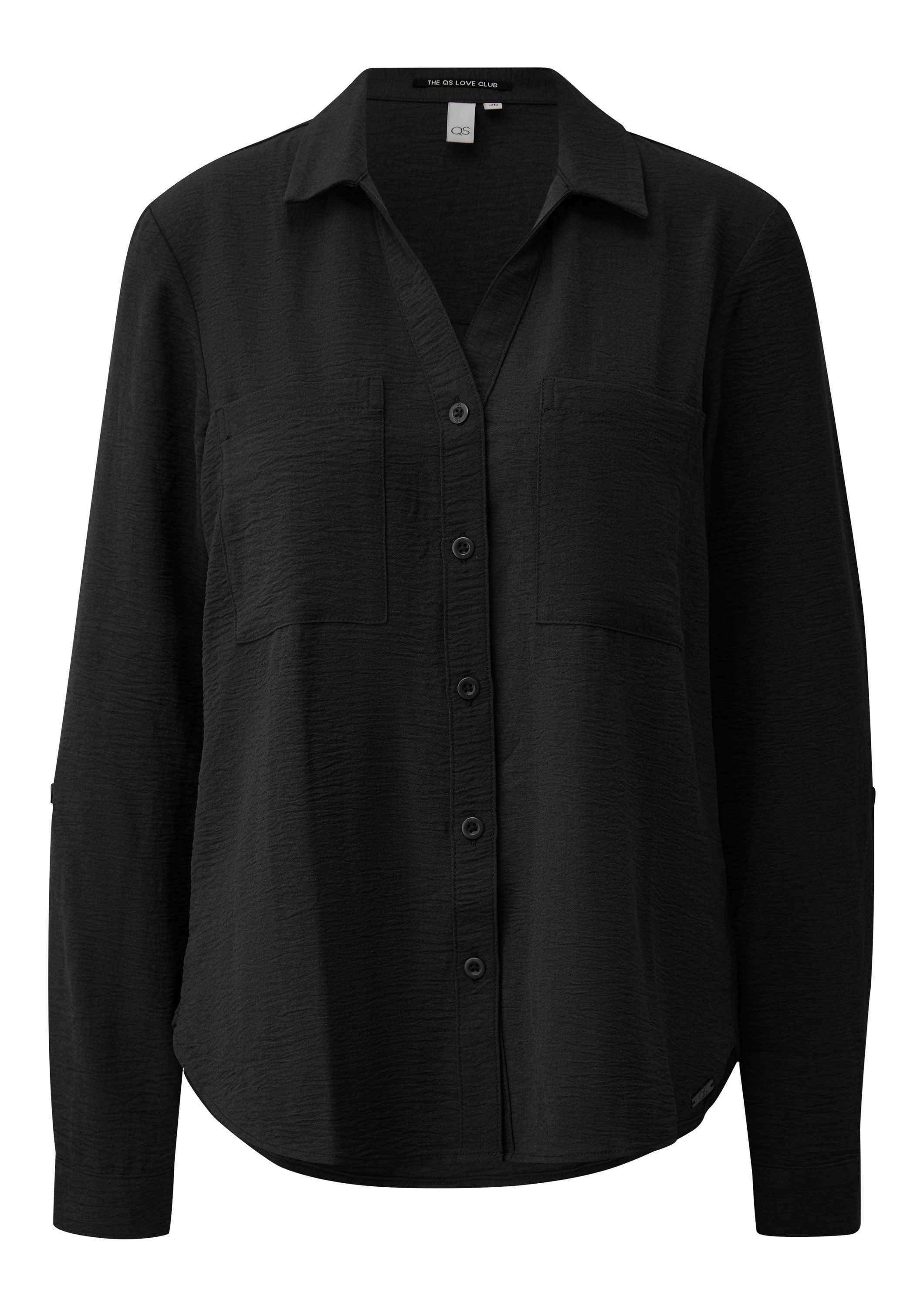 QS Langarmbluse Bluse Bluse mit Turn-up