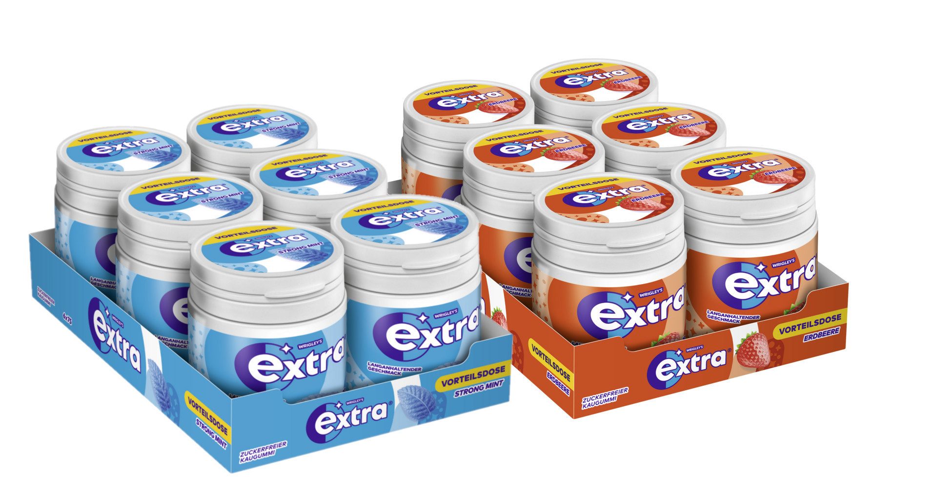 EXTRA Süßigkeit EXTRA Kaugummi XL Mix I 12 Dosen 2 Geschmackssorten