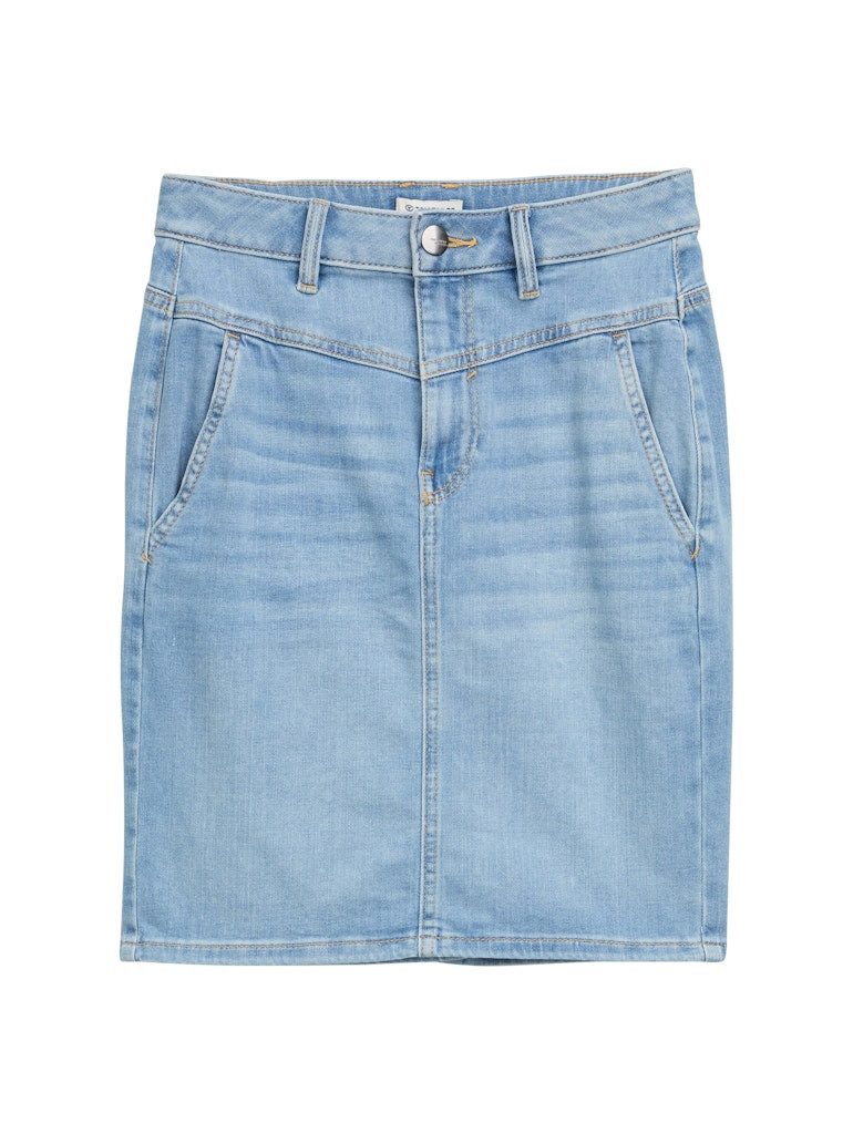 TOM TAILOR Bleistiftrock skirt denim Clean Light Stone Blue Denim günstig online kaufen