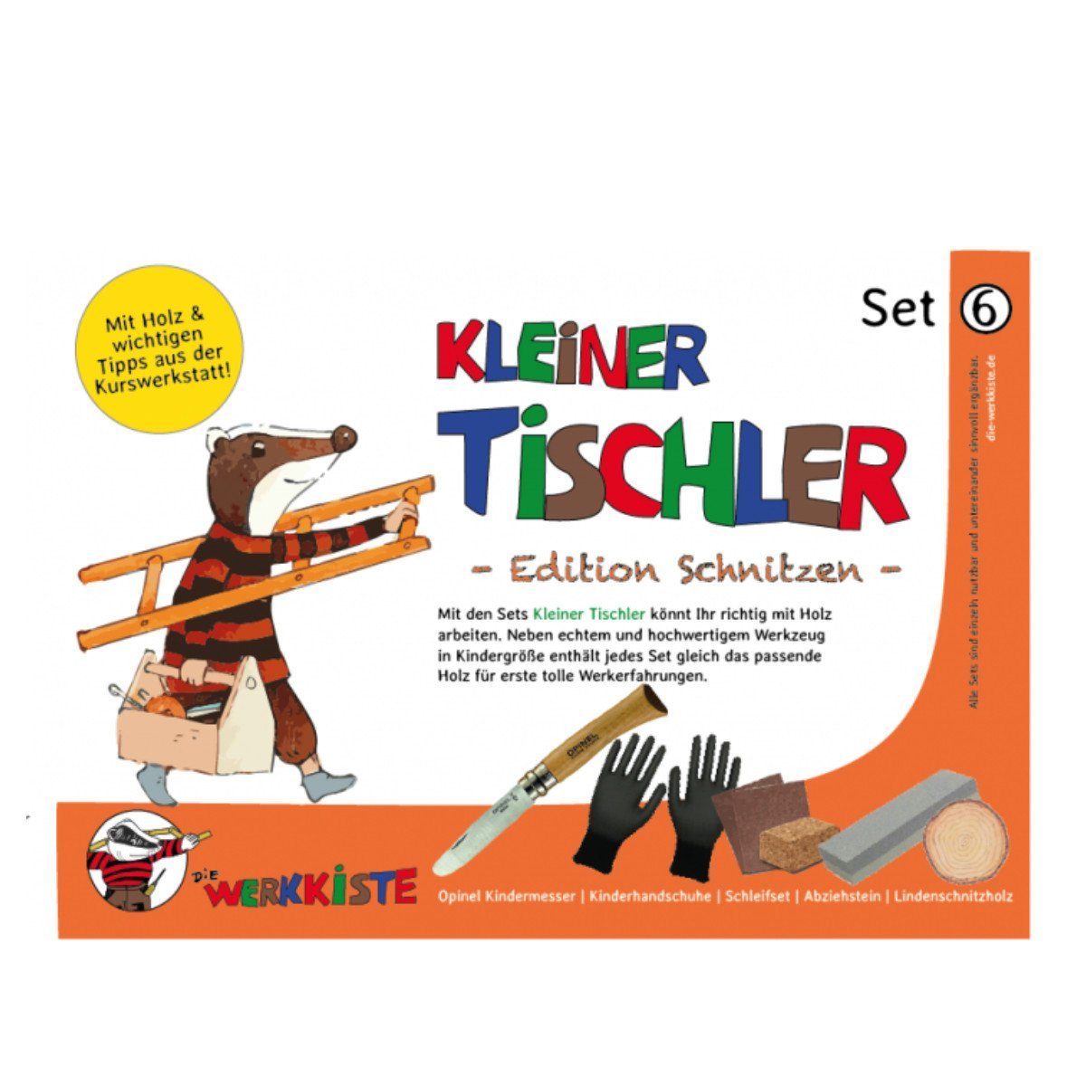 Die Werkkiste Kinder-Werkzeug-Set Kleiner Tischler Set 6