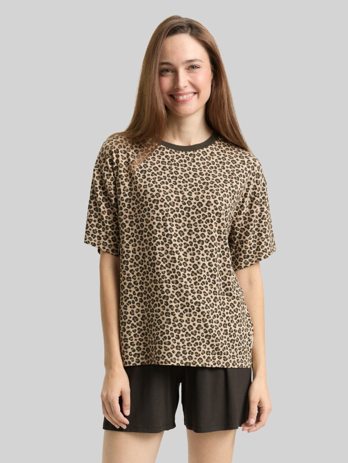 TOM TAILOR Pyjama Bodywear (2 tlg) Pyjama-Set mit Leopardenmuster