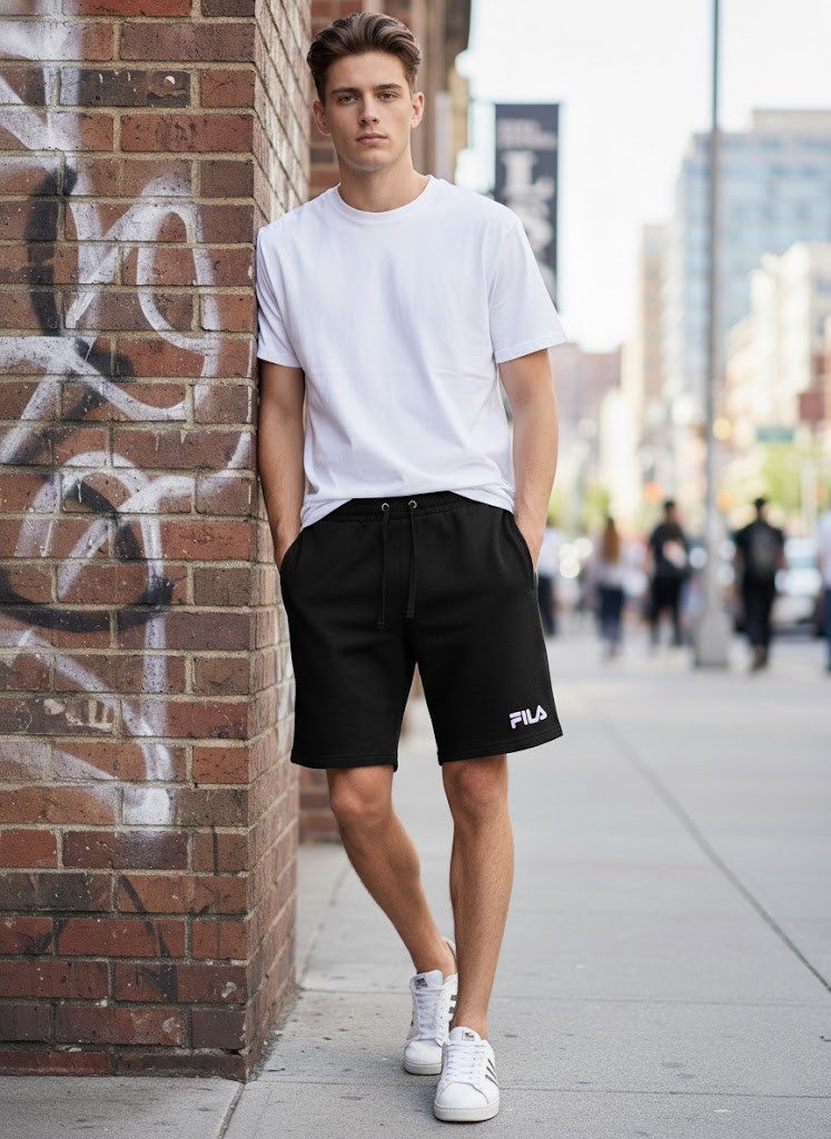 Fila Sweatshorts Robert, Schwarz - Herren