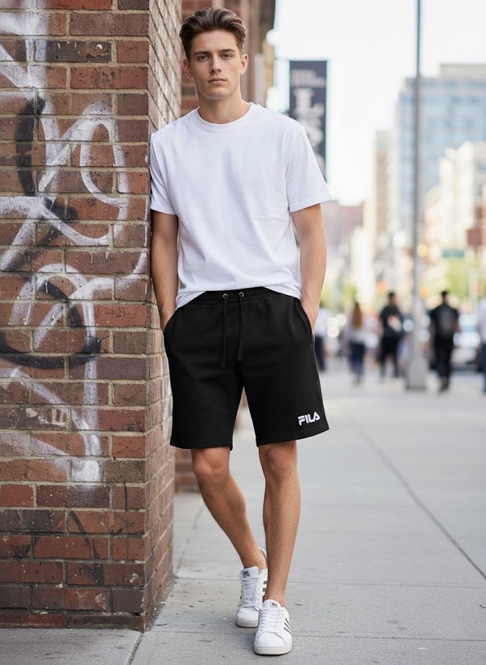 Fila Sweatshorts Robert, Schwarz - Herren