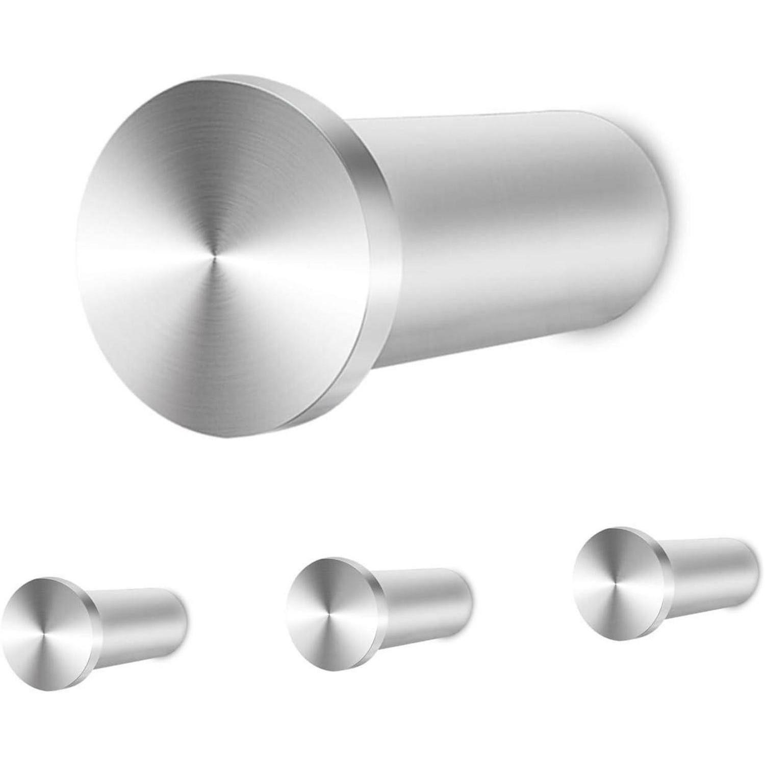 LuxusKollektion Wandhaken Garderobenhaken Edelstahl 4er Pack Wandhaken Kleiderha