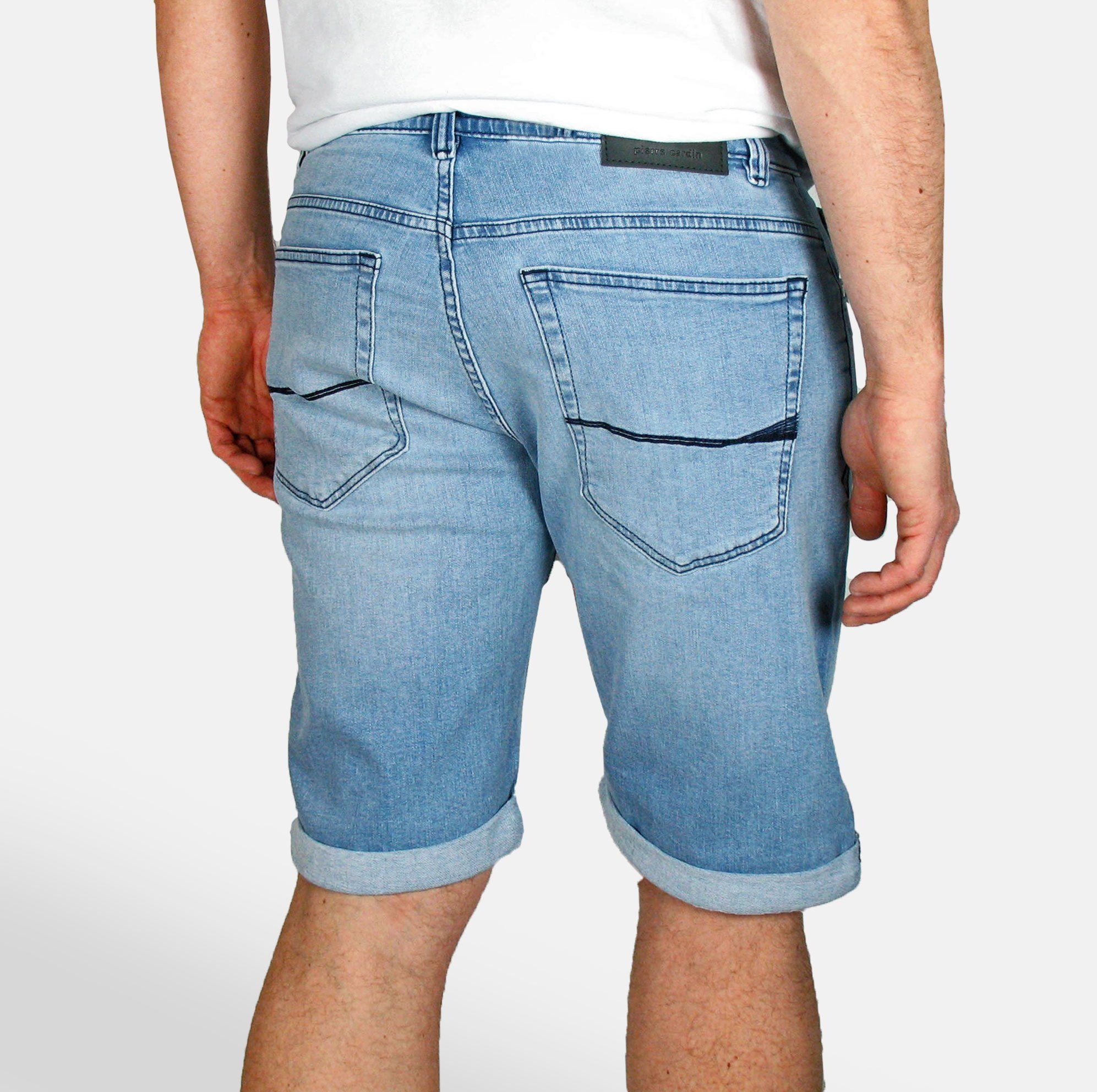 Stretch-Denim Bermuda Jeansshorts Pierre Cardin Blue Fashion Light