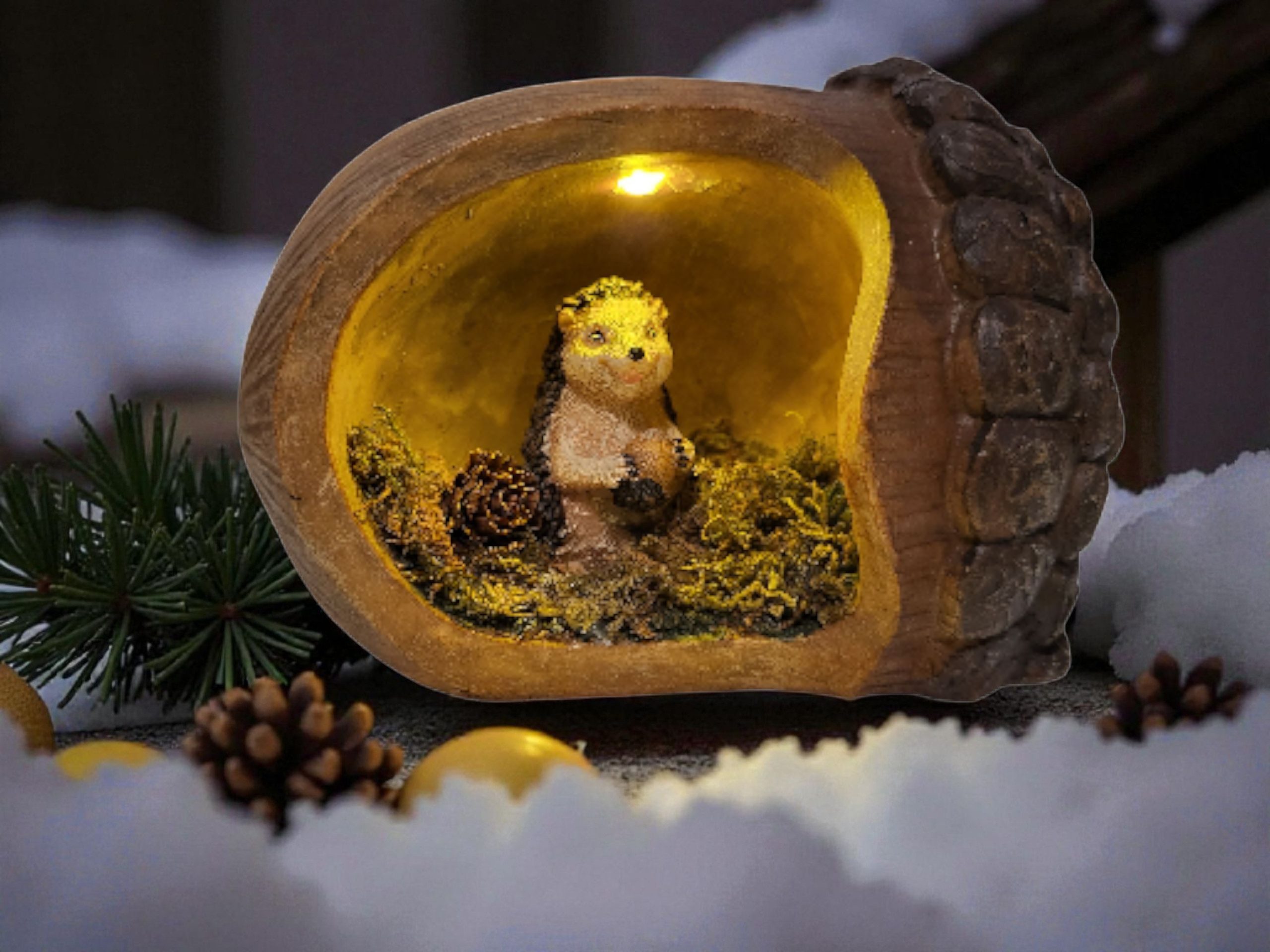 Weltbild LED-Dekofigur LED Dekofigur Igel in Eichel
