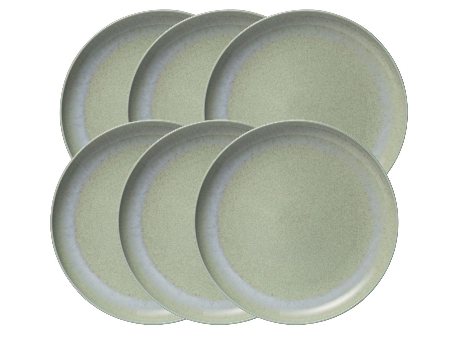 like. by Villeroy & Boch Teller-Set Perlemor Alga Frühstücksteller 24cm Set6, Premium Porcelain