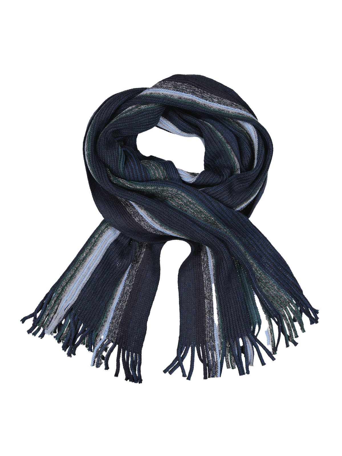Engbers Strickschal engbers Herren Schal gemustert, Marineblau