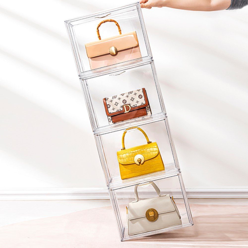 Creliv Vitrine Handtaschen Aufbewahrung – transparente Vitrine für Designer Taschen (1-St., 36x27x22cm) für Schuhe, Figuren, Modelle – Bild 5 von 5