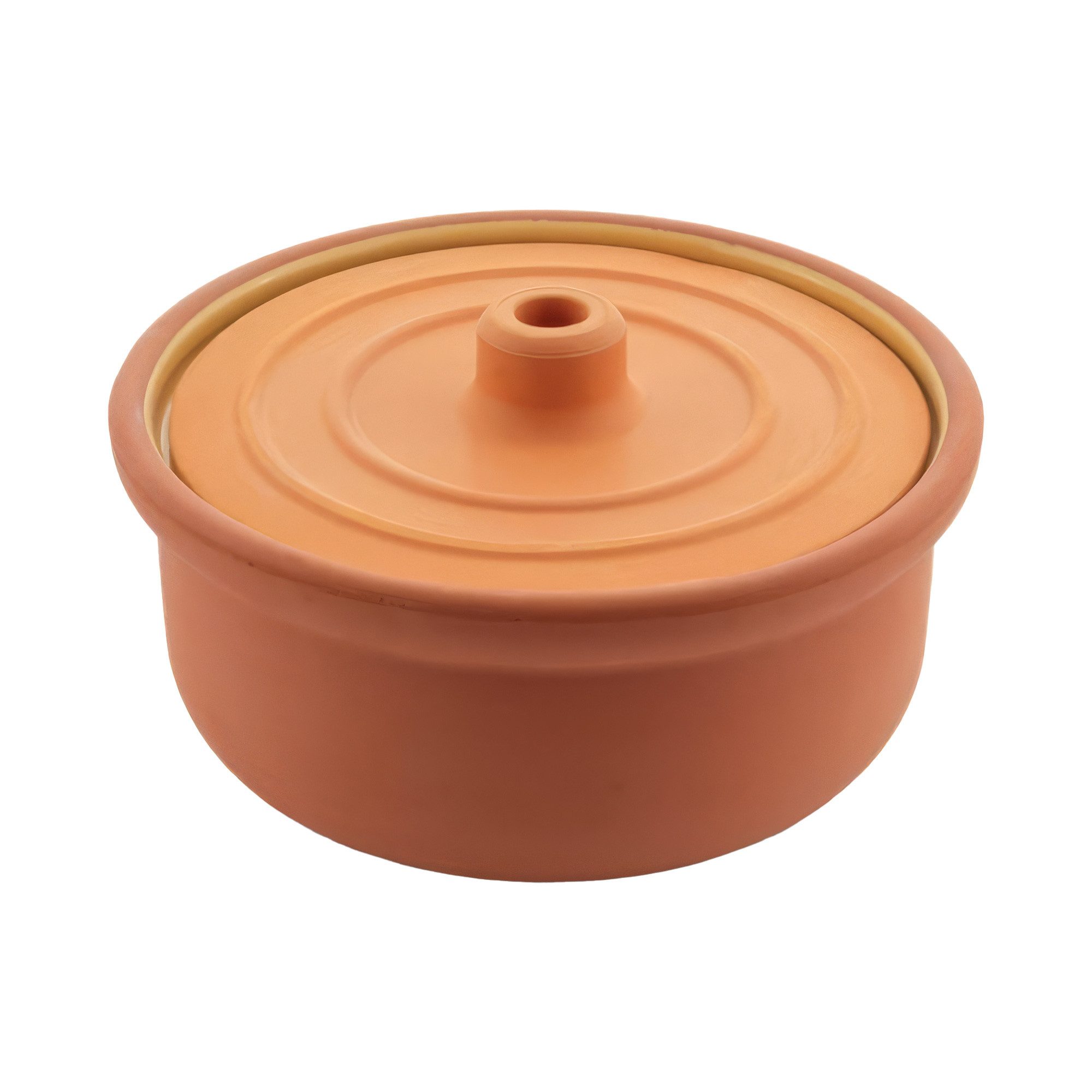 VIAPOT Schmortopf Tontopf Guvec Klein 1,35L mit Deckel, (Ofenfester Tontopf mit Deckel, 1-tlg., Einzelprodukt mit Deckel), Robuste Tonkeramik, 1,35 L, 20×9 cm, ofenfest