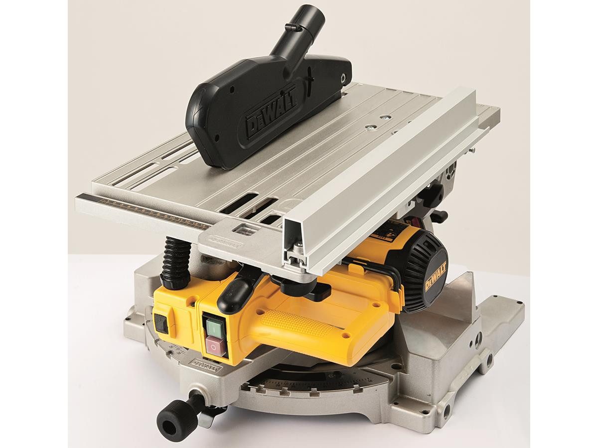 DeWalt Kapp- und Gehrungssäge 1600 Watt, Set, mit 305 mm 32 Zahn HM-Sägeblatt & XPS-Schnittlinienanzeige