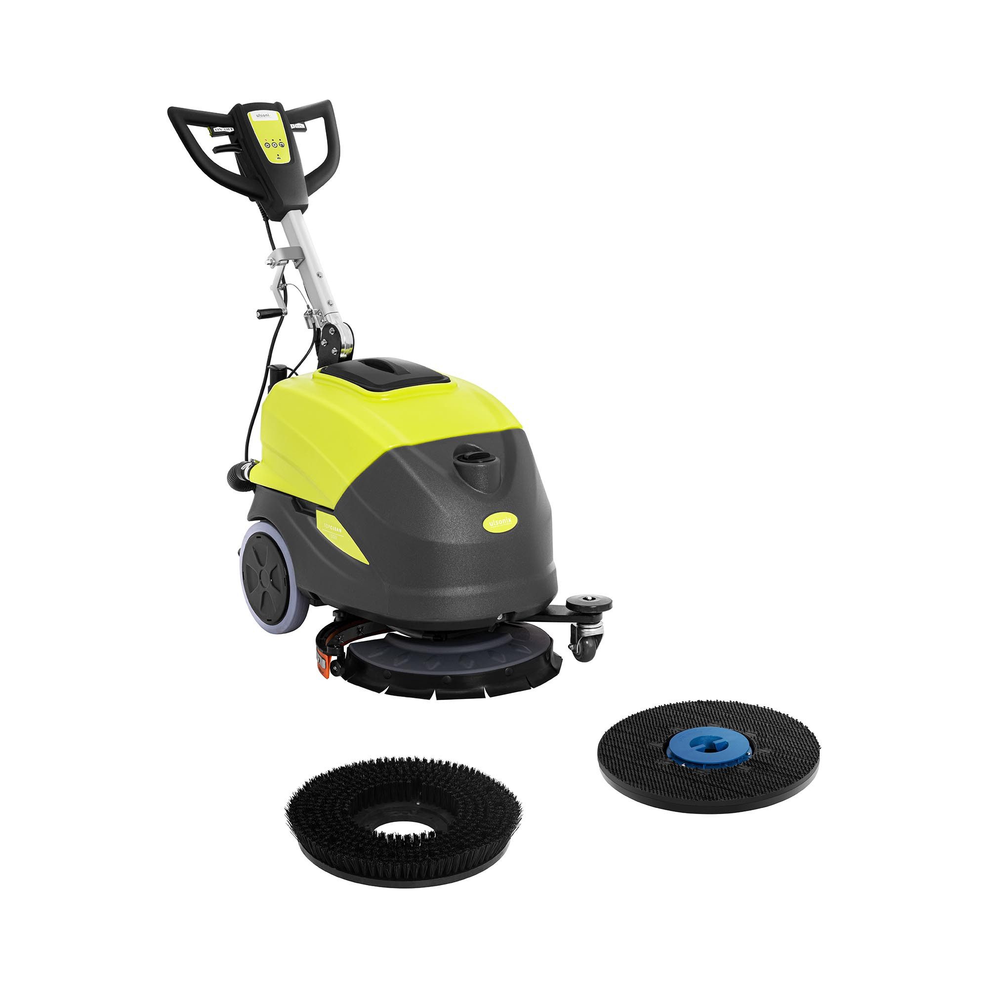 Ulsonix Hartbodenreiniger Scheuersaugmaschine 1450 m²/h 155 U/min 400 W Bodenreiniger Ansaugdüse, 1000 W