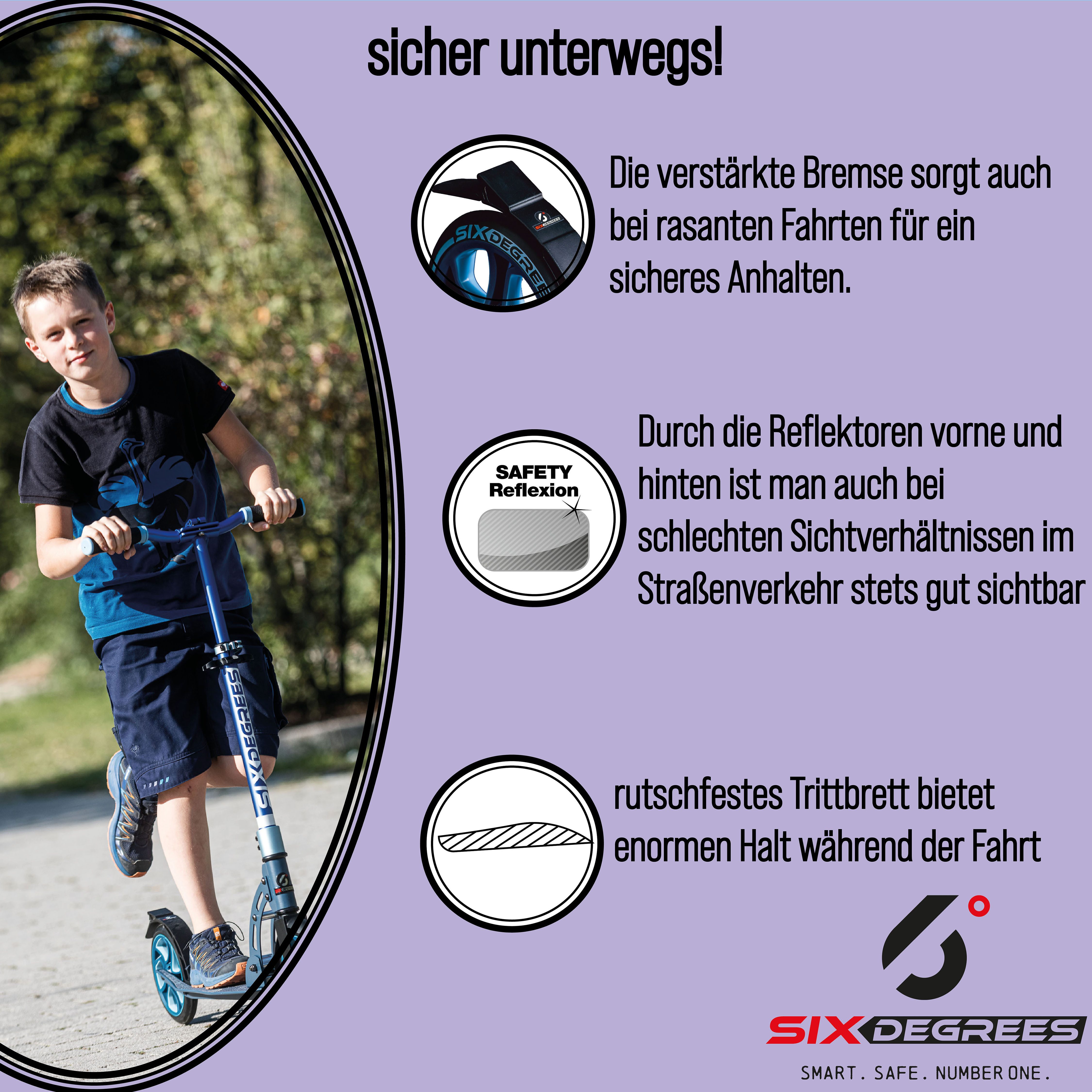 SIX DEGREES Scooter Aluminium Scooter Junior 180/145 mm