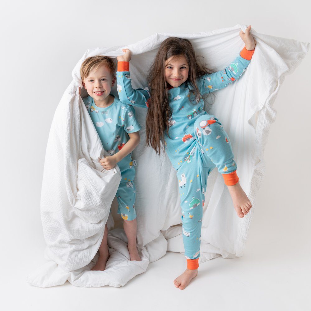 Baumwolle Schlummersack Pyjama Bio OEKO-TEX Bauernhof Kinder-Pyjama zertifiziert aus